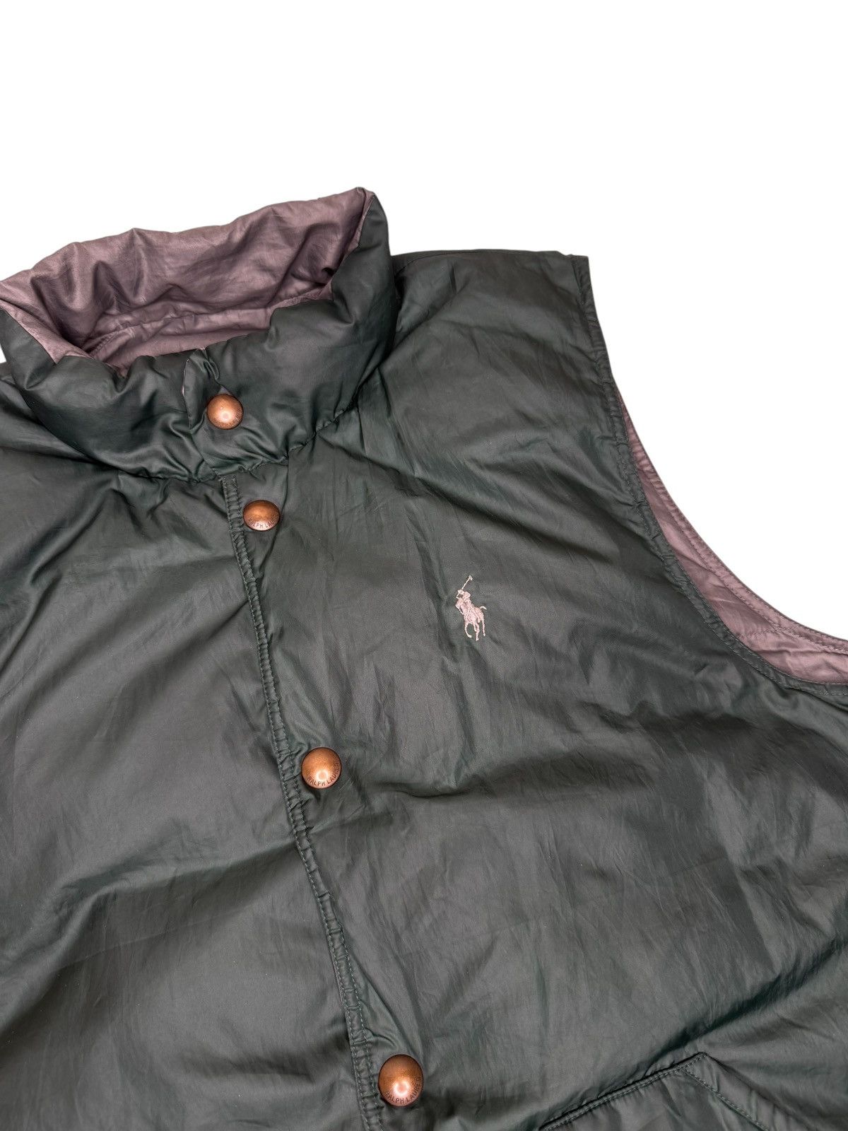 Polo Ralph Lauren Polo Ralph Lauren Reversible Down Puffer Vest Green Gray M Size US M / EU 48-50 / 2 - 11 Thumbnail