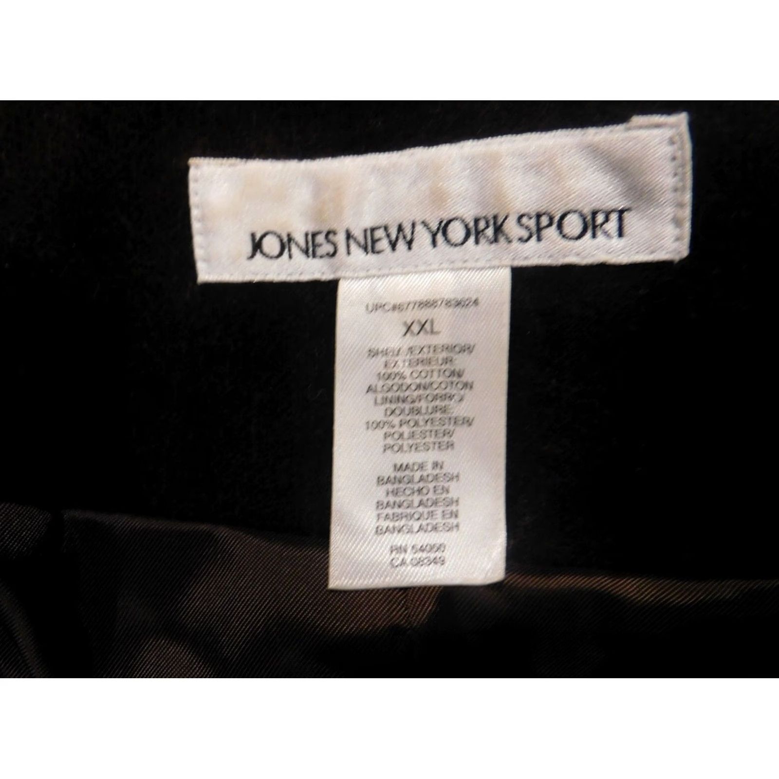 Jones New York Jones New York Womens Jacket 2XL Brown Blazer Casual Knit Cotton Embroidered Collared Long Sleeve Button Mid-Length Fall Spring Adults Women Size XXL / US 16-18 / IT 52-54 - 7 Thumbnail