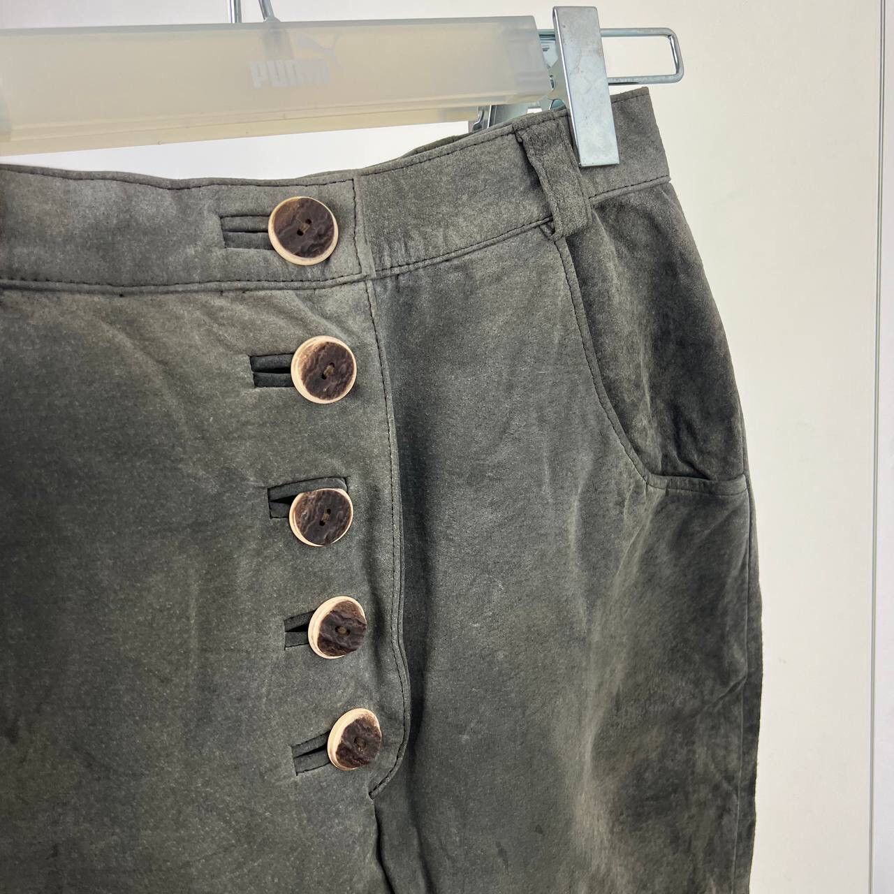 Genuine Leather Archive 90s Vintage Alphorn Goat High Landing Leather Pants Size 26" / US 2 / IT 38 - 4 Thumbnail
