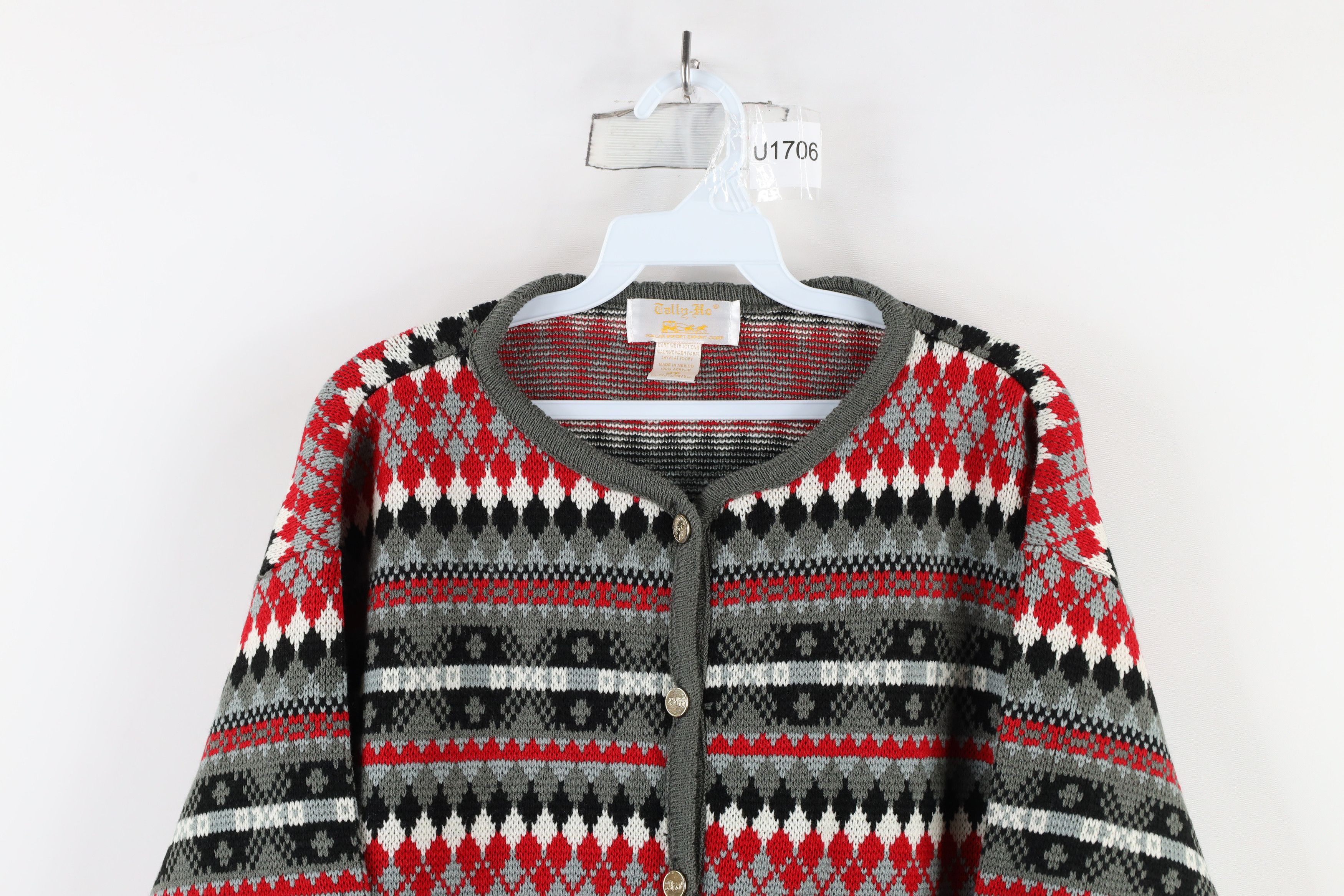 Vintage Vintage 90s Streetwear Knit Button Cardigan Sweater Acrylic Size XL / US 12-14 / IT 48-50 - 2 Thumbnail