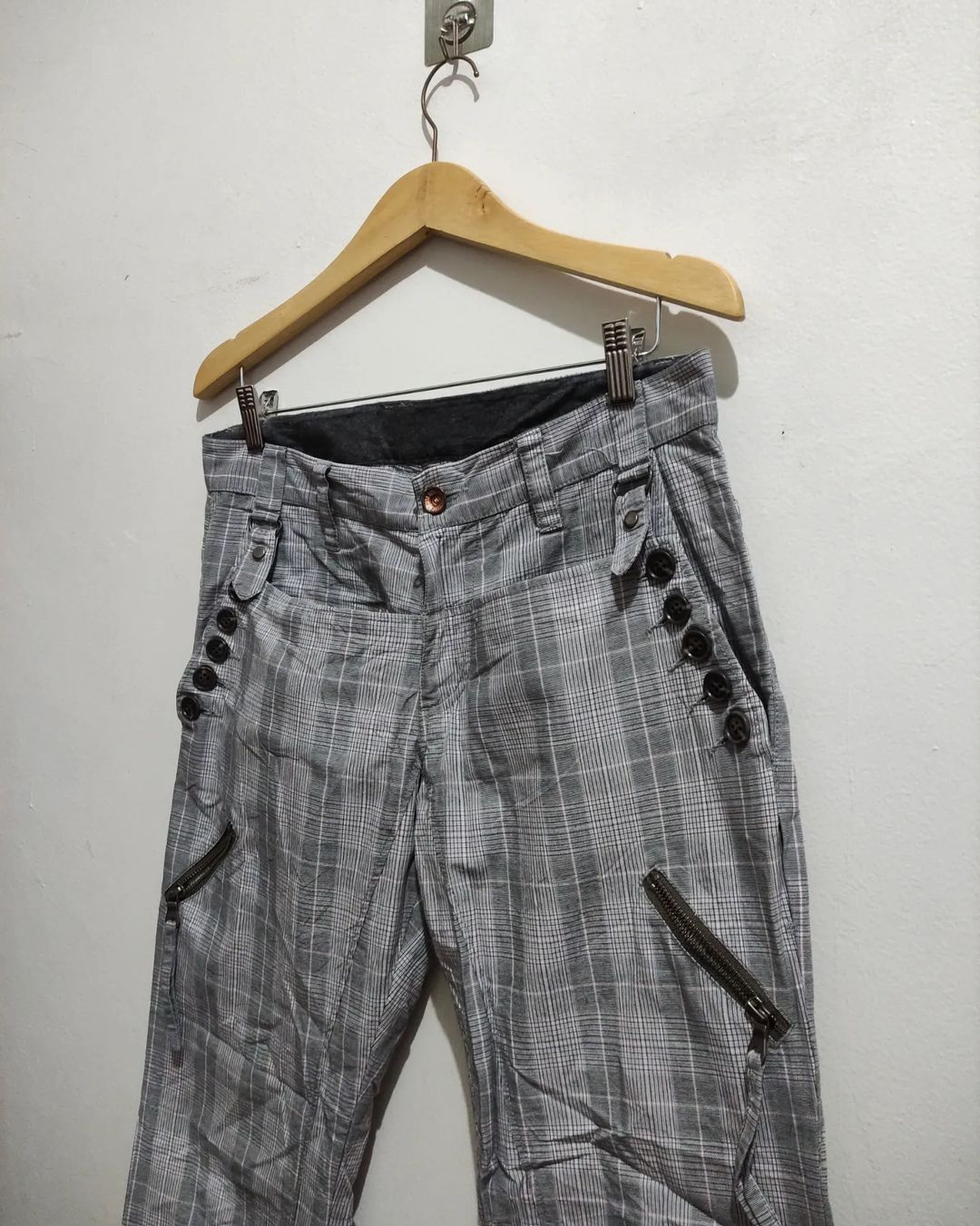 PPFM 2000s PPFM Eastern Rock Plaid Bondage Cyber Punk Pant Size US 32 / EU 48 - 10 Thumbnail