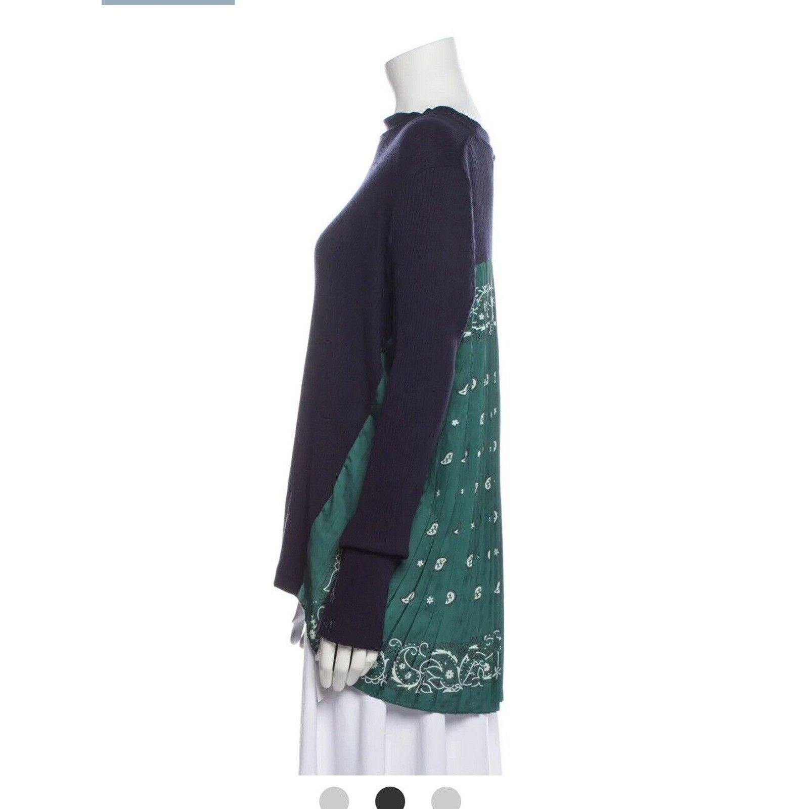 Sandro SANDRO Colorblock Pattern Bateau Neckline Blouse Size: XS Size S / US 4 / IT 40 - 2 Thumbnail