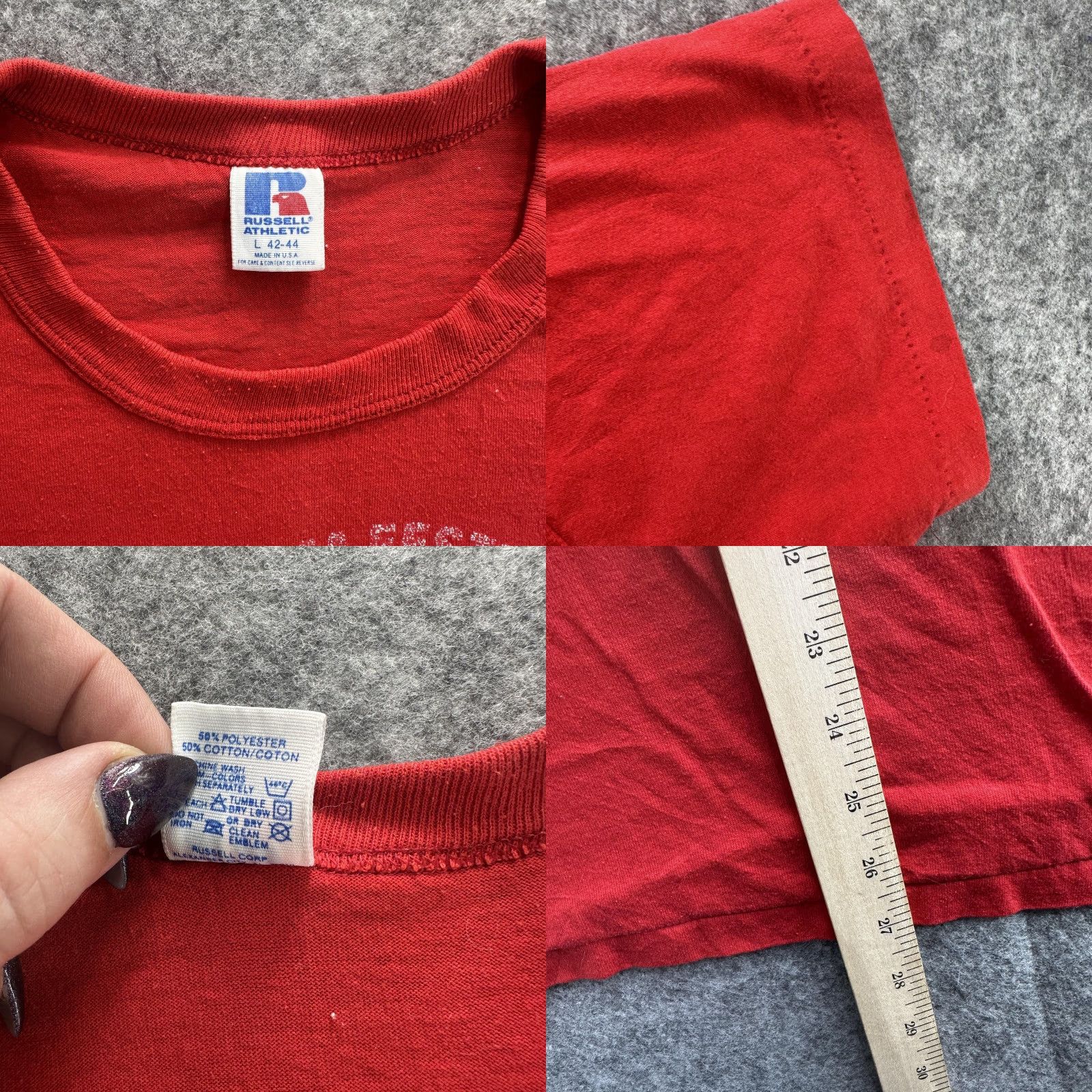 Russell Athletic VINTAGE Ham & Yam Festival Shirt Mens Large Red 90s Graphic Pig Russell Athletic Tee Size US L / EU 52-54 / 3 - 8 Thumbnail