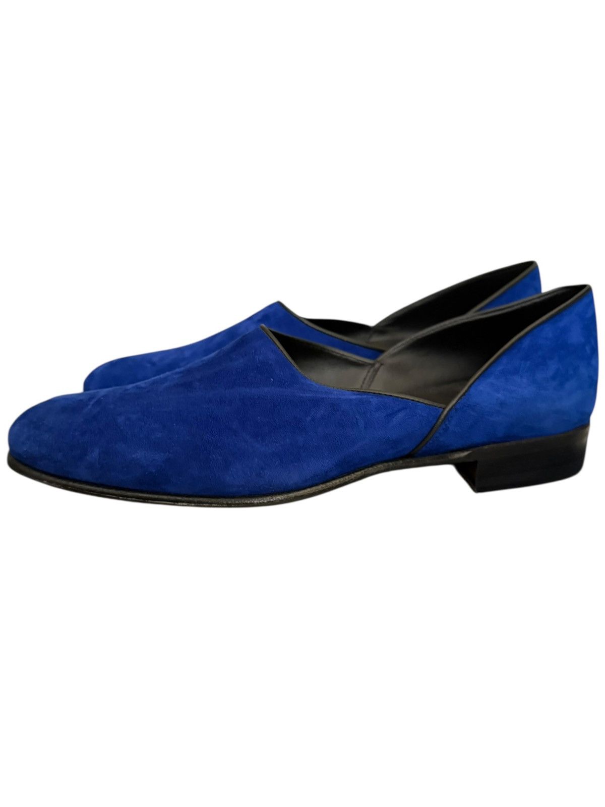 Bode Luxor Blue Suede Slip On Ballet Flat Heel Shoe Size US 9 / EU 42 - 2 Thumbnail