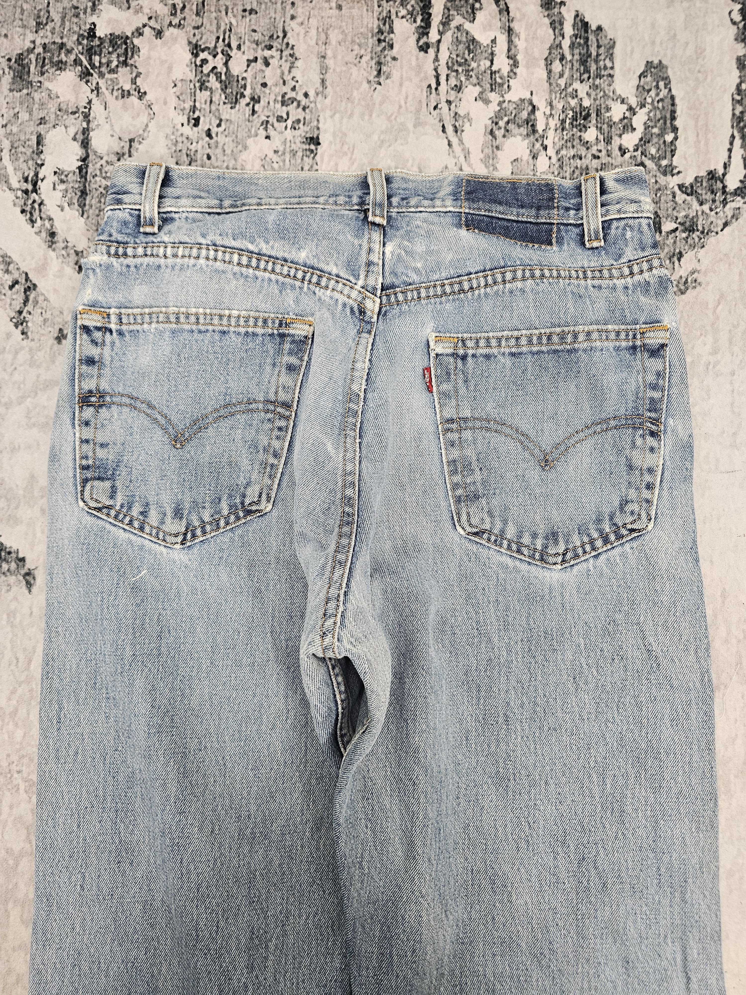 Levi's Vintage Clothing Vtg LEVIS 505 Regular Fit Faded Ripped Blue Jeans L0575 Size US 32 / EU 48 - 9 Thumbnail