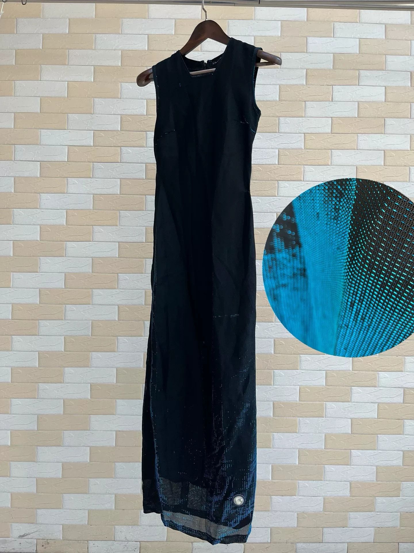Fotus Fotus Fluorescent Blue Ripple Dress Top Size M / US 6-8 / IT 42-44 - 1 Thumbnail
