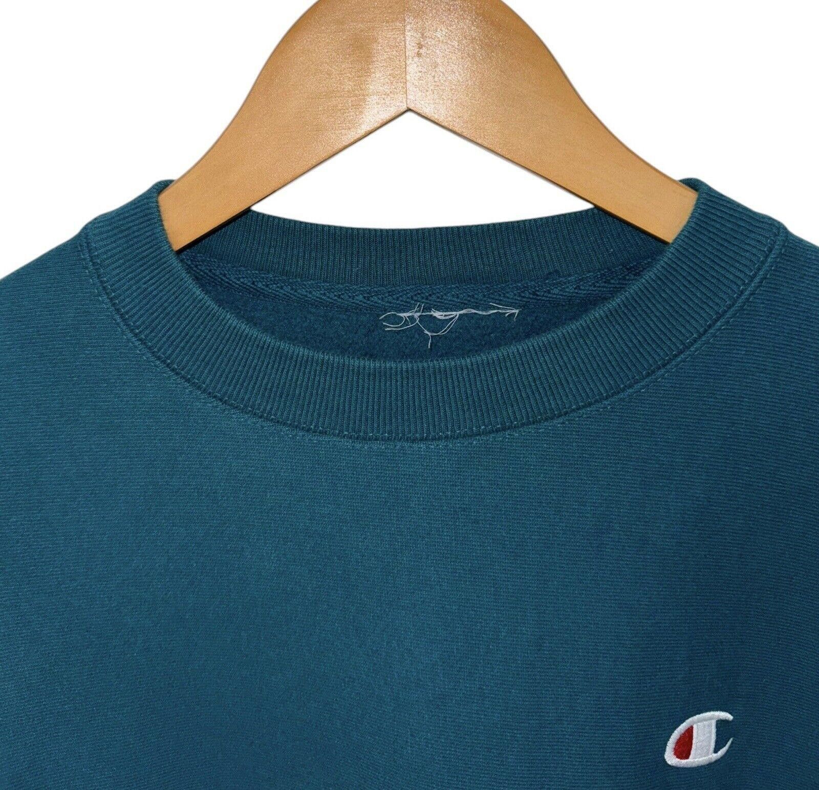 Champion Vintage Champion Reverse Weave 90s Teal Turquoise Crewneck L Size US 34 / EU 50 - 2 Thumbnail