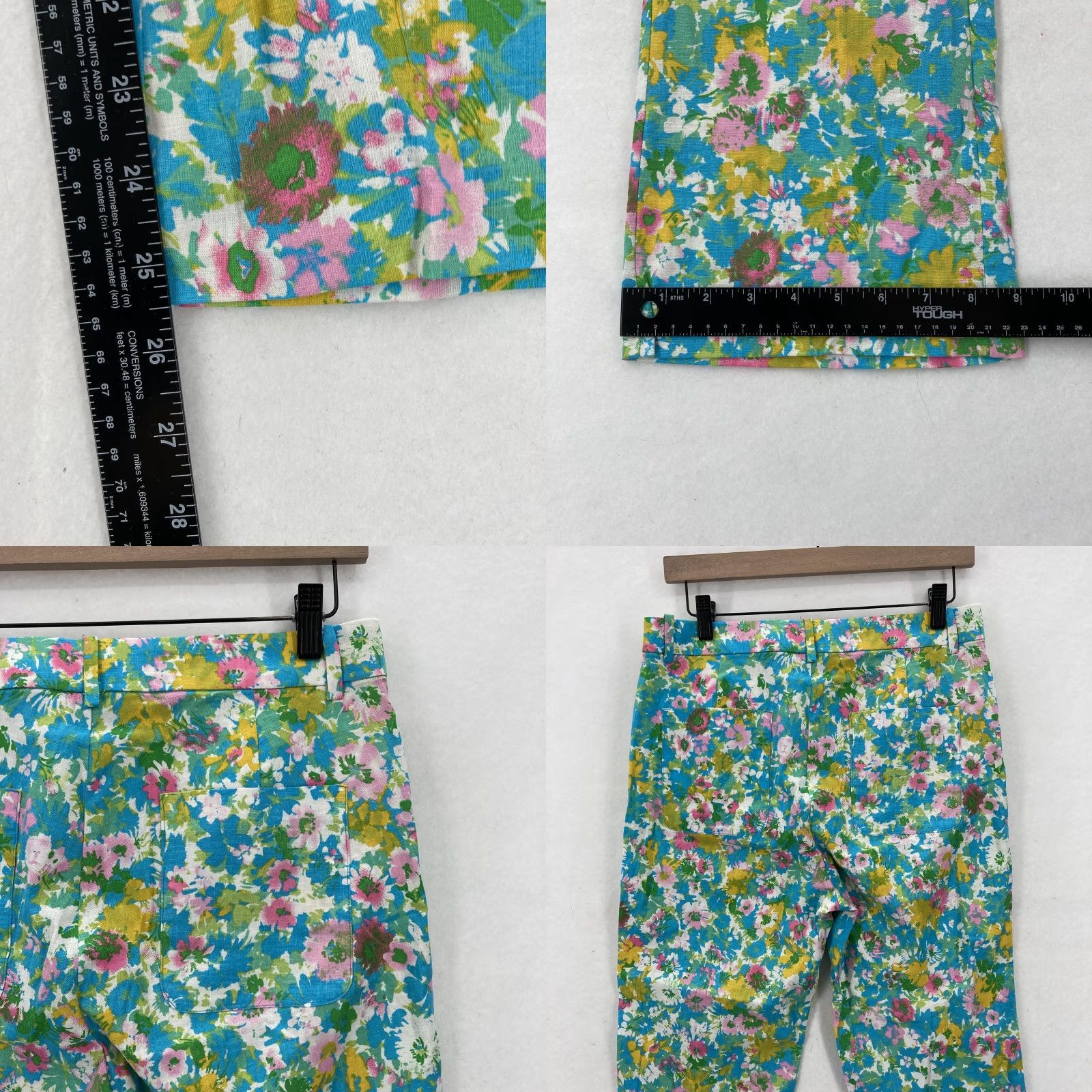 Zara Zara Pants Womens 8 Blue Floral Linen Blend Flare Cropped Boho Festival Hippie Pants Womens 8 Blue Floral Linen Blend Flare Cropped Boho Hippie Size 30" / US 8 / IT 44 - 9 Thumbnail