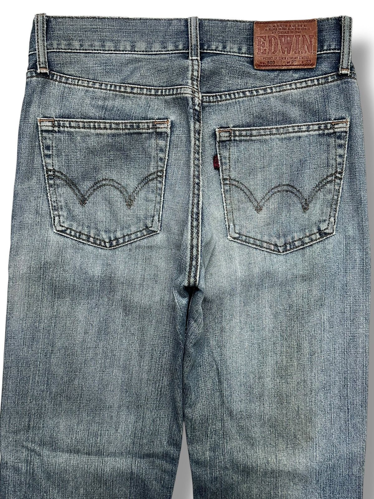 Edwin Edwin 503 Straight Cut Vintage Distressed look with Bluewash Size US 30 / EU 46 - 4 Thumbnail