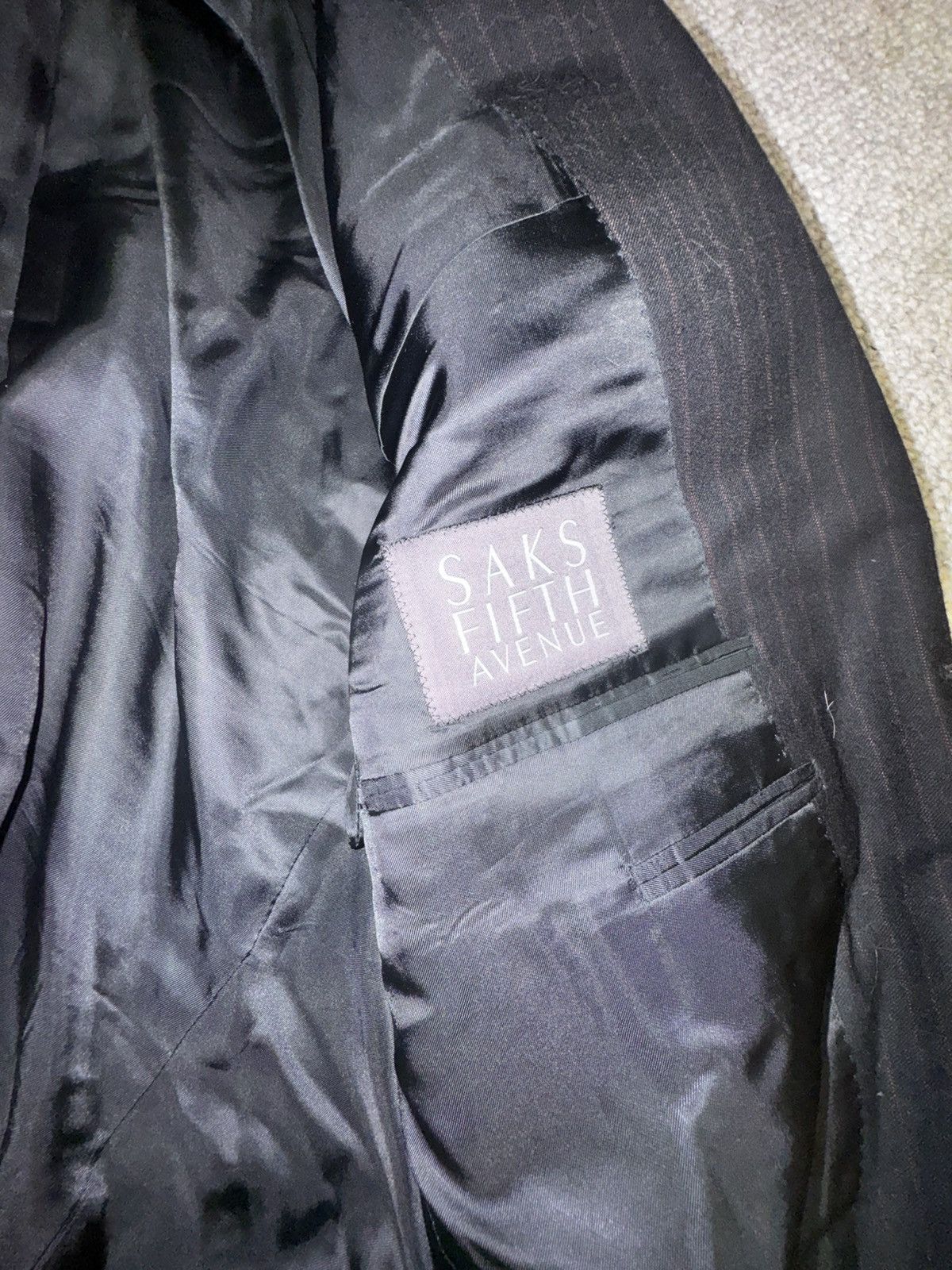 Corneliani Corneliani Pinstripe Blazer: Wool/Cashmere – 54R IT / 44R US Size 44R - 3 Thumbnail