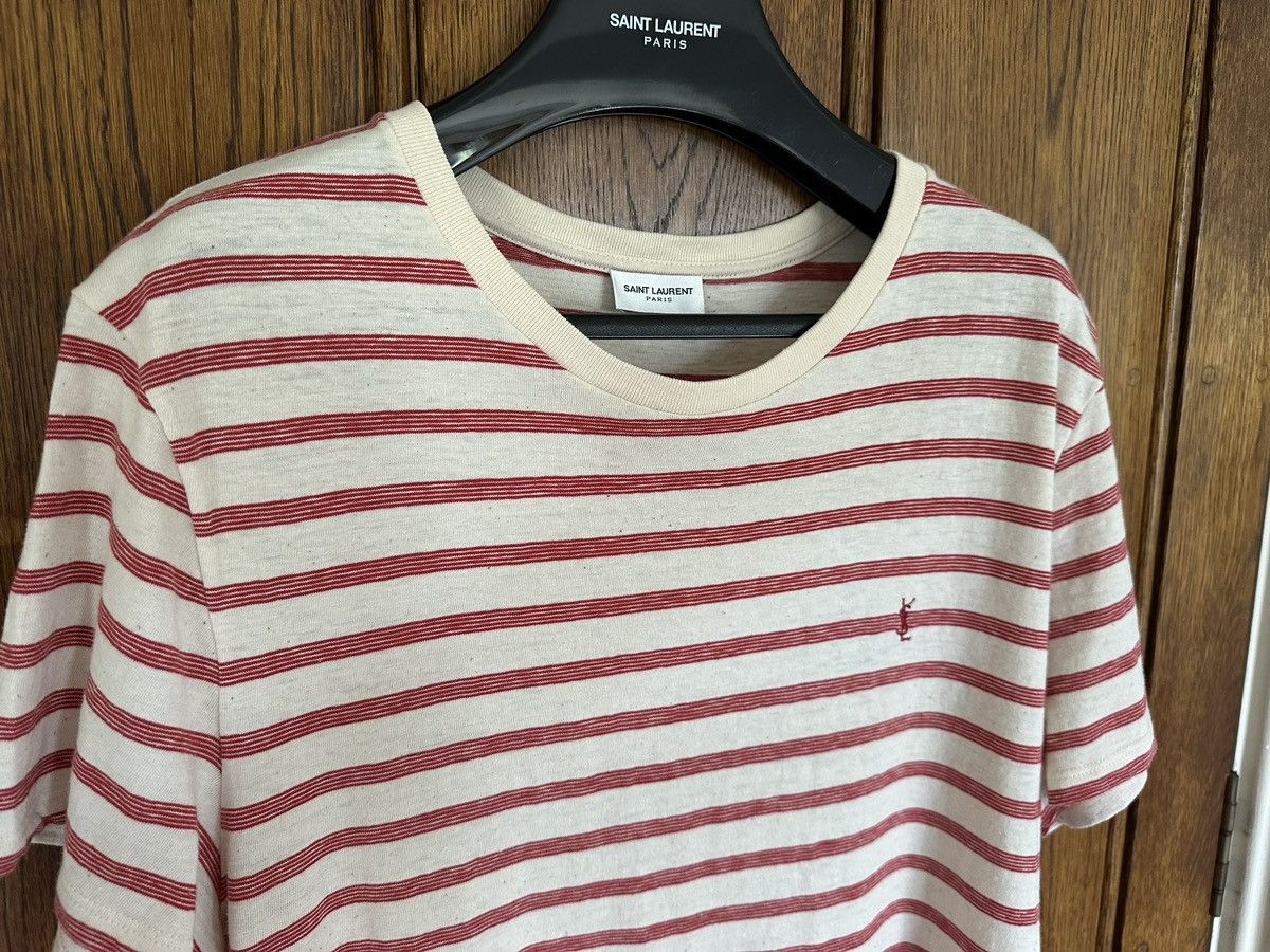Saint Laurent Paris $620 Saint Laurent STRIPED CASSANDRE T-SHIRT IN JERSEY Size US L / EU 52-54 / 3 - 15 Thumbnail