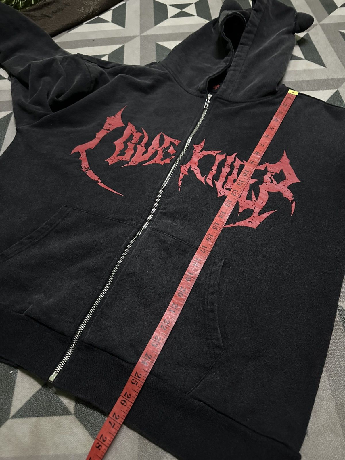 Japanese Brand Lovekiller killer cat destruction hoodie Size US XL / EU 56 / 4 - 10 Thumbnail