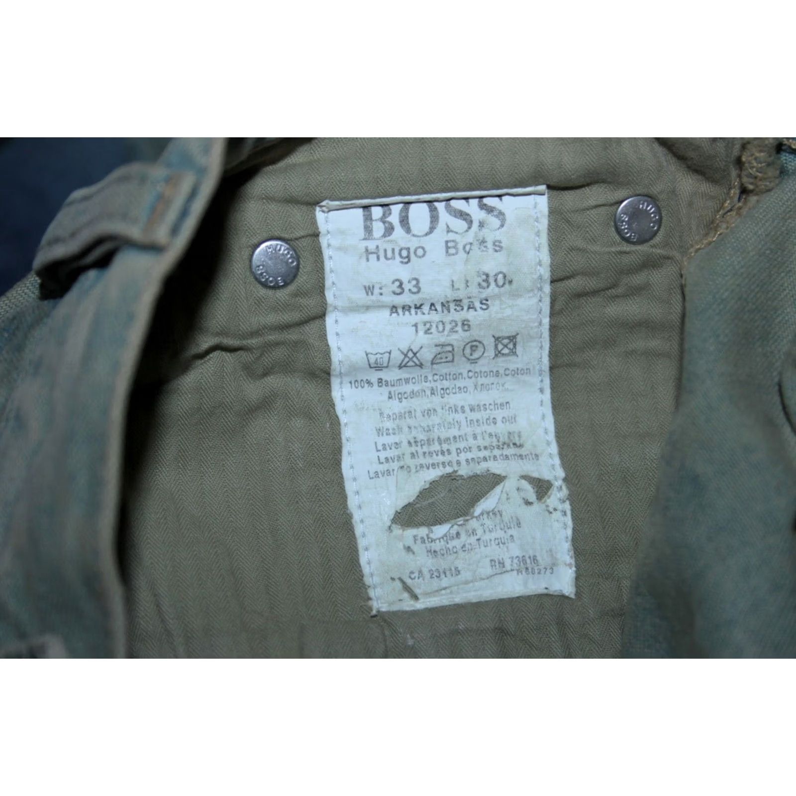 Hugo Boss VINTAGE Hugo Boss Arkansas jeans Green Mens Size W33 L30 Size US 33 - 8 Thumbnail
