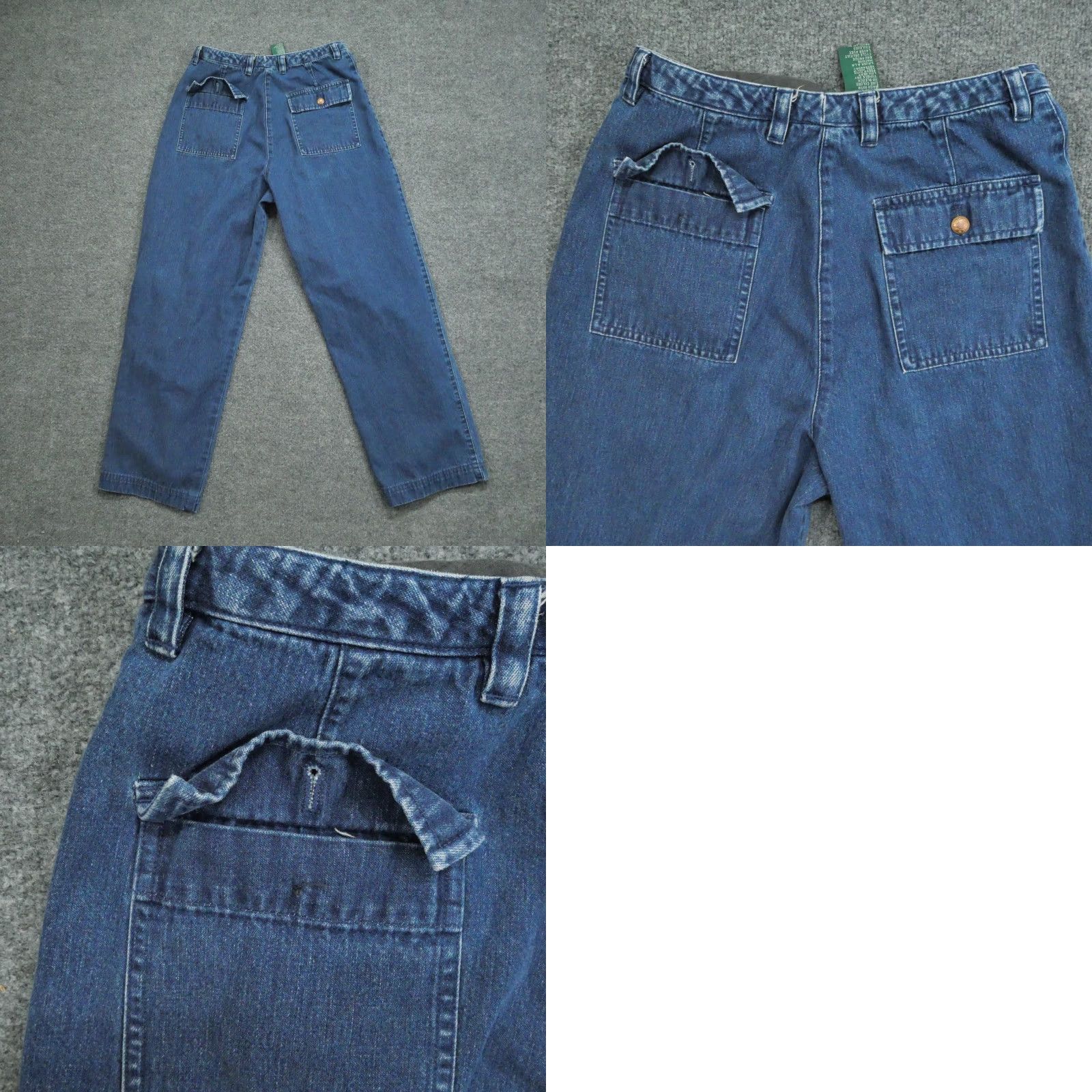 Vintage VINTAGE Goddess Jeans Womens 10P 10 Petite Blue Cropped Wide Leg Denim 90s 5-Pocket Womens Jeans Size 27" / US 4 / IT 40 - 8 Thumbnail