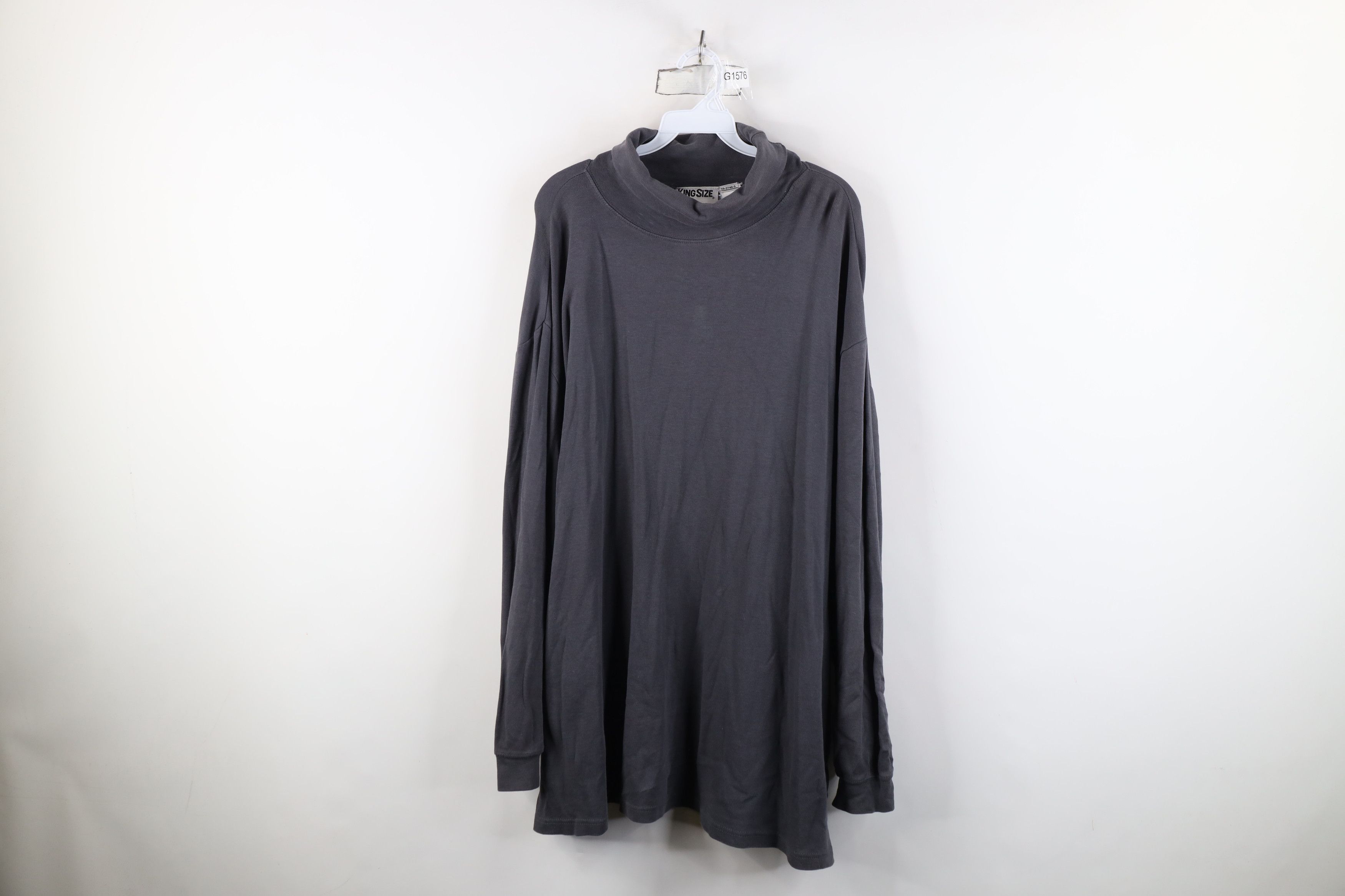 Vintage Vintage 90s Streetwear Long Sleeve Turtleneck T-Shirt Gray Size US XXL / EU 58 / 5 - 1 Thumbnail
