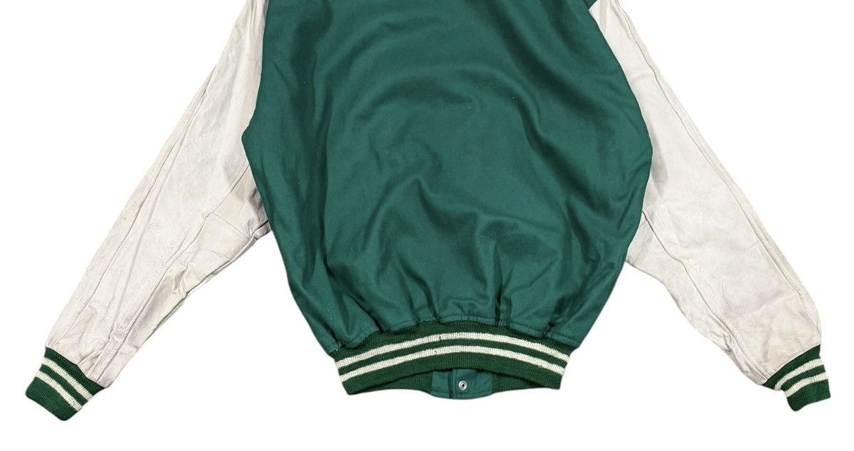 Japanese Brand Vtg💥80’s Teddy Jacket Baseball Wool/Leather Sleeve Jacket Size US L / EU 52-54 / 3 - 8 Thumbnail