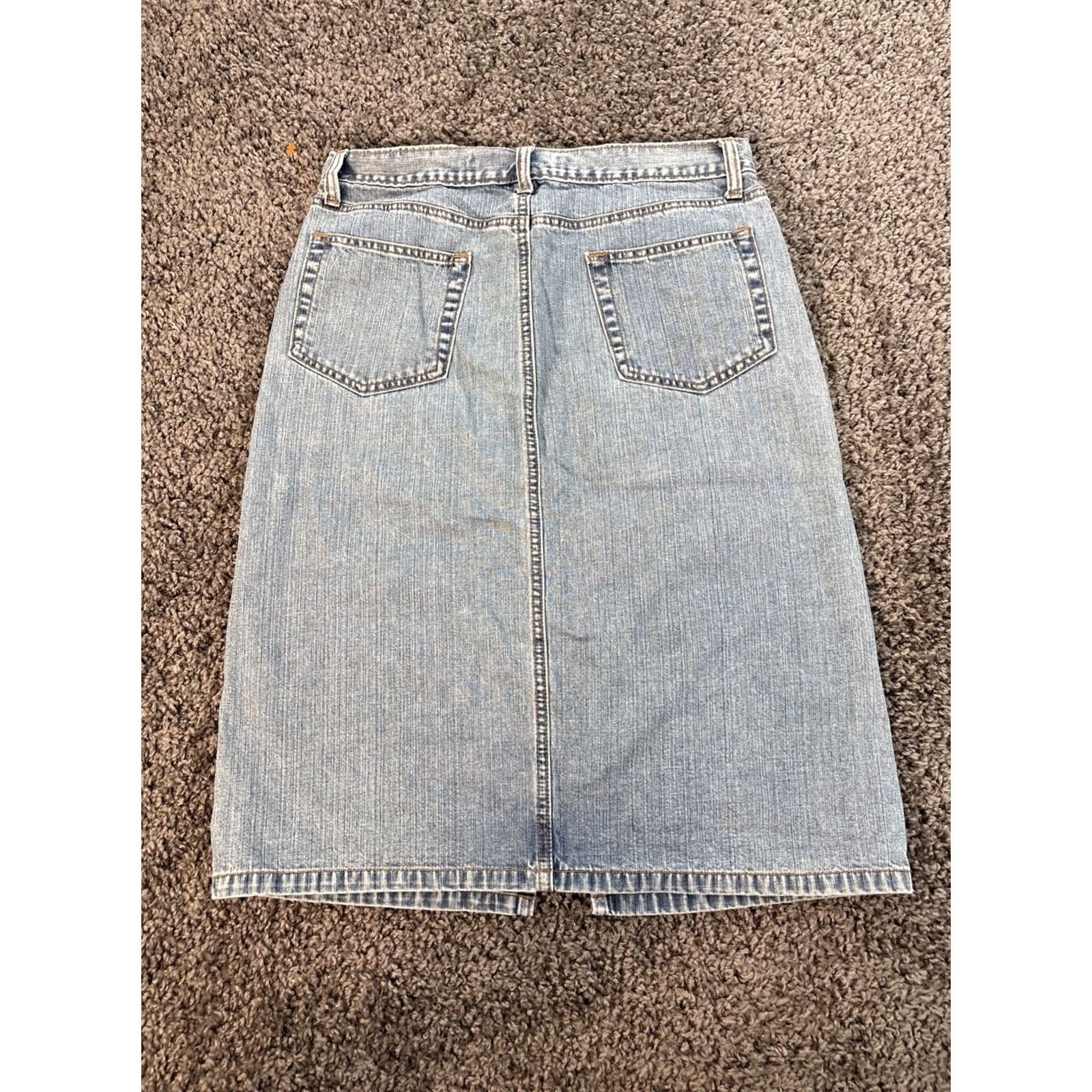 Gap Vintage Y2K Blue Gap Stretch Denim Midi Skirt Size Small 32 Cowboy Cowgirl Size 28" / US 6 / IT 42 - 6 Thumbnail