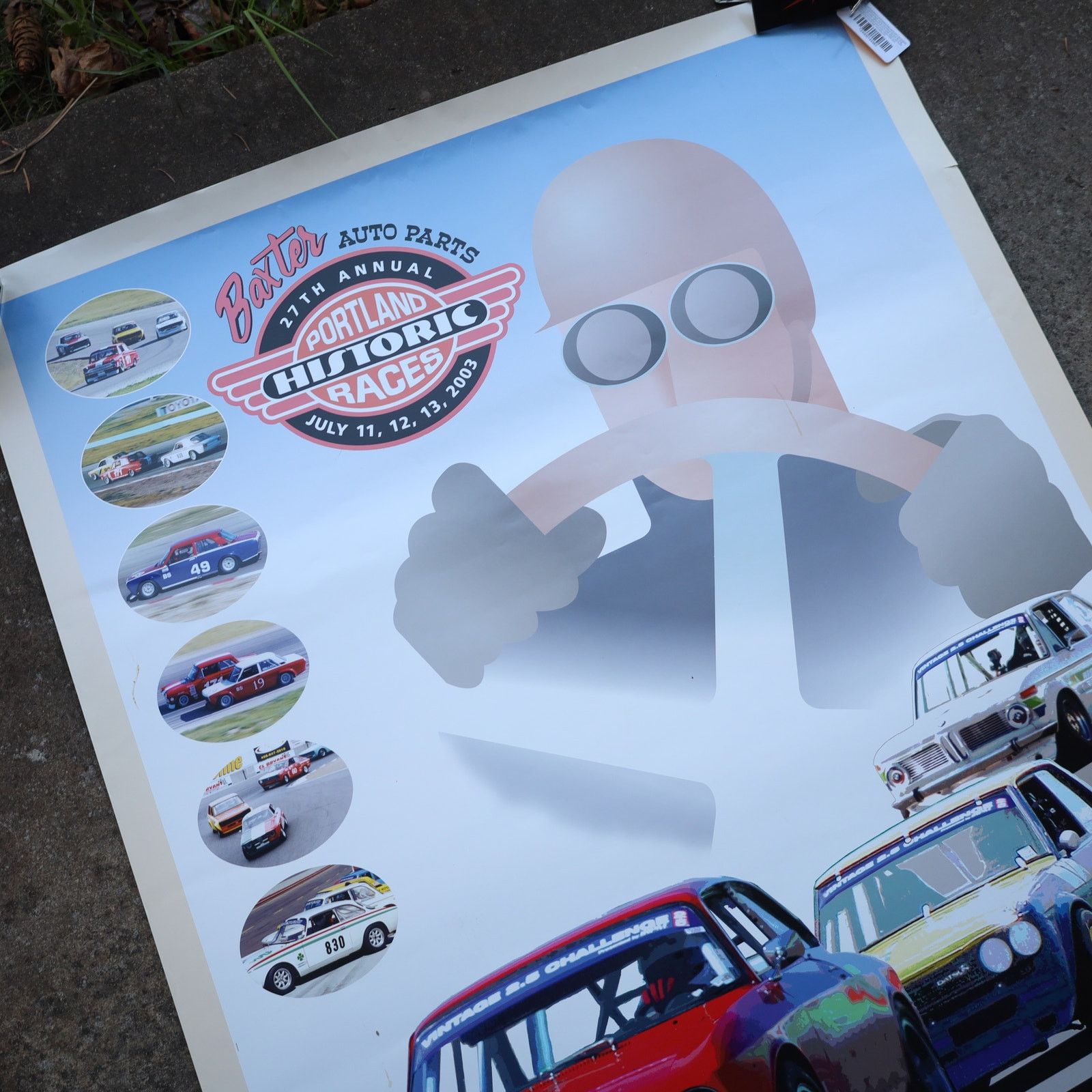 Vintage 2003 Portland Historic Races Vintage 2.5 Challenge Poster Size ONE SIZE - 3 Thumbnail