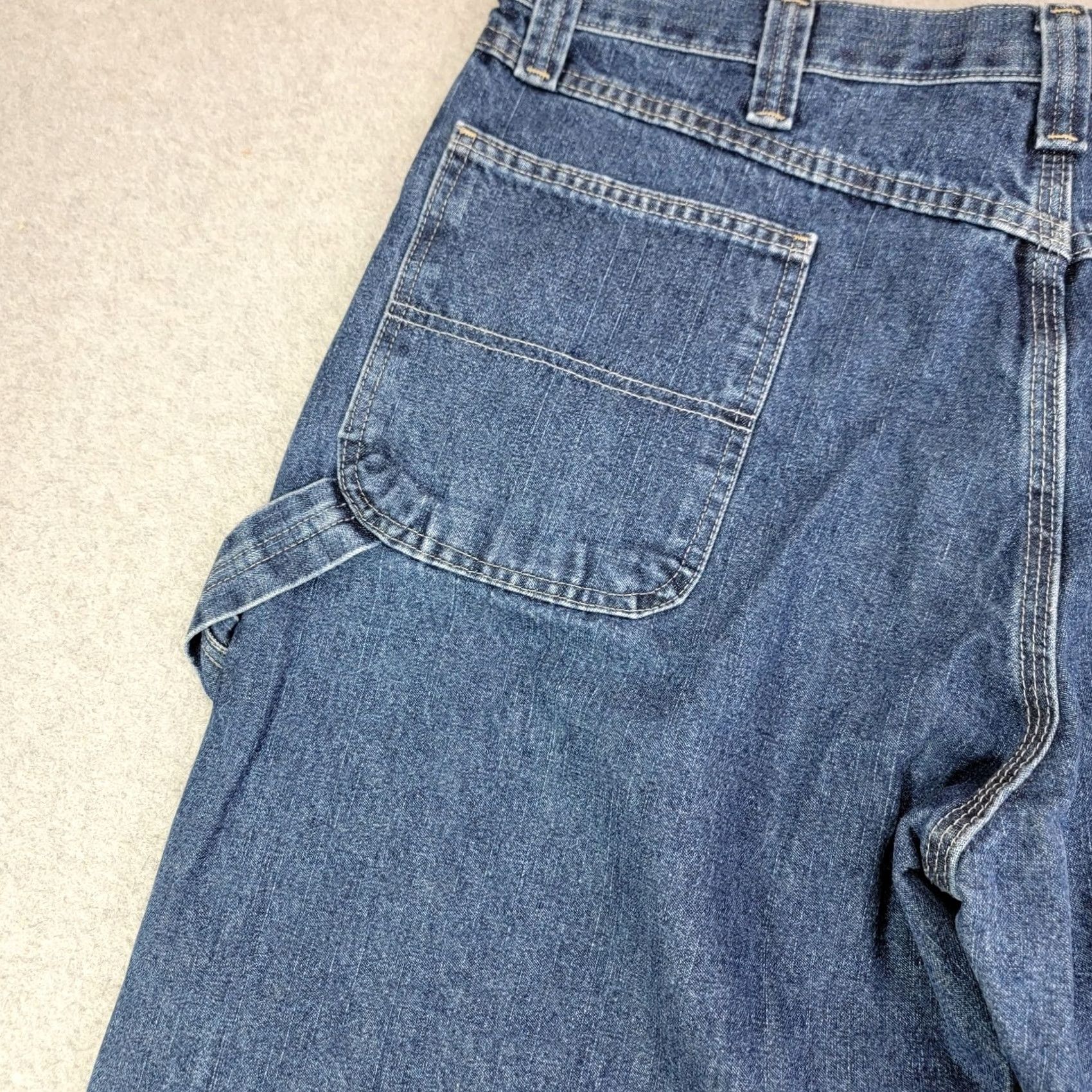 Wrangler Wrangler Jeans Mens 38x32 Denim Blue Carpenter Straight Leg Workwear Relaxed Fit 1094LSWDV Size US 38 / EU 54 - 7 Thumbnail