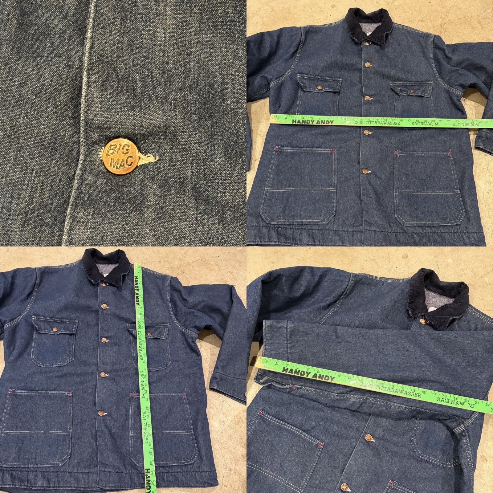 Vintage VINTAGE Big Mac Denim Work Chore Coat Jacket XL - Mechanic Engineer - Jeans Jean Jacket Size US 36 / EU 52 - 8 Thumbnail
