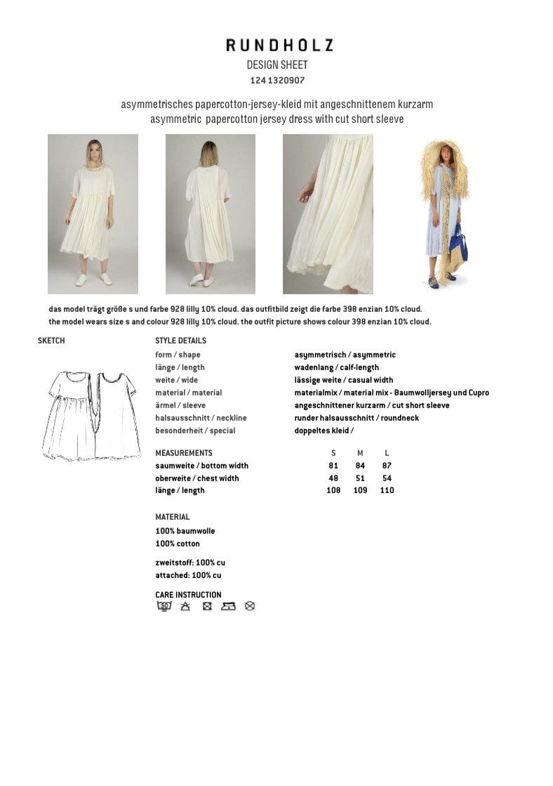 Rundholz Rundholz Asymmetric Papercotton Jersey Dress With Cut Size L Size L / US 10 / IT 46 - 18 Thumbnail