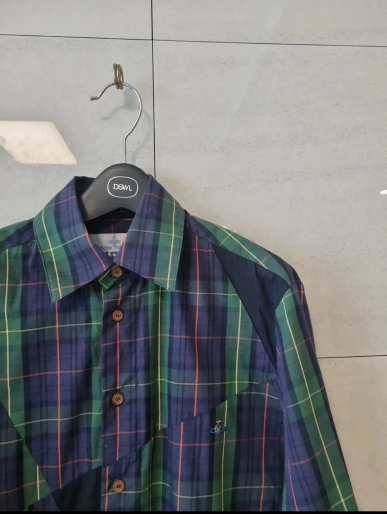 Vivienne Westwood Vivienne Westwood Green and purple plaid ORB embroidered s Size M / US 6-8 / IT 42-44 - 2 Thumbnail