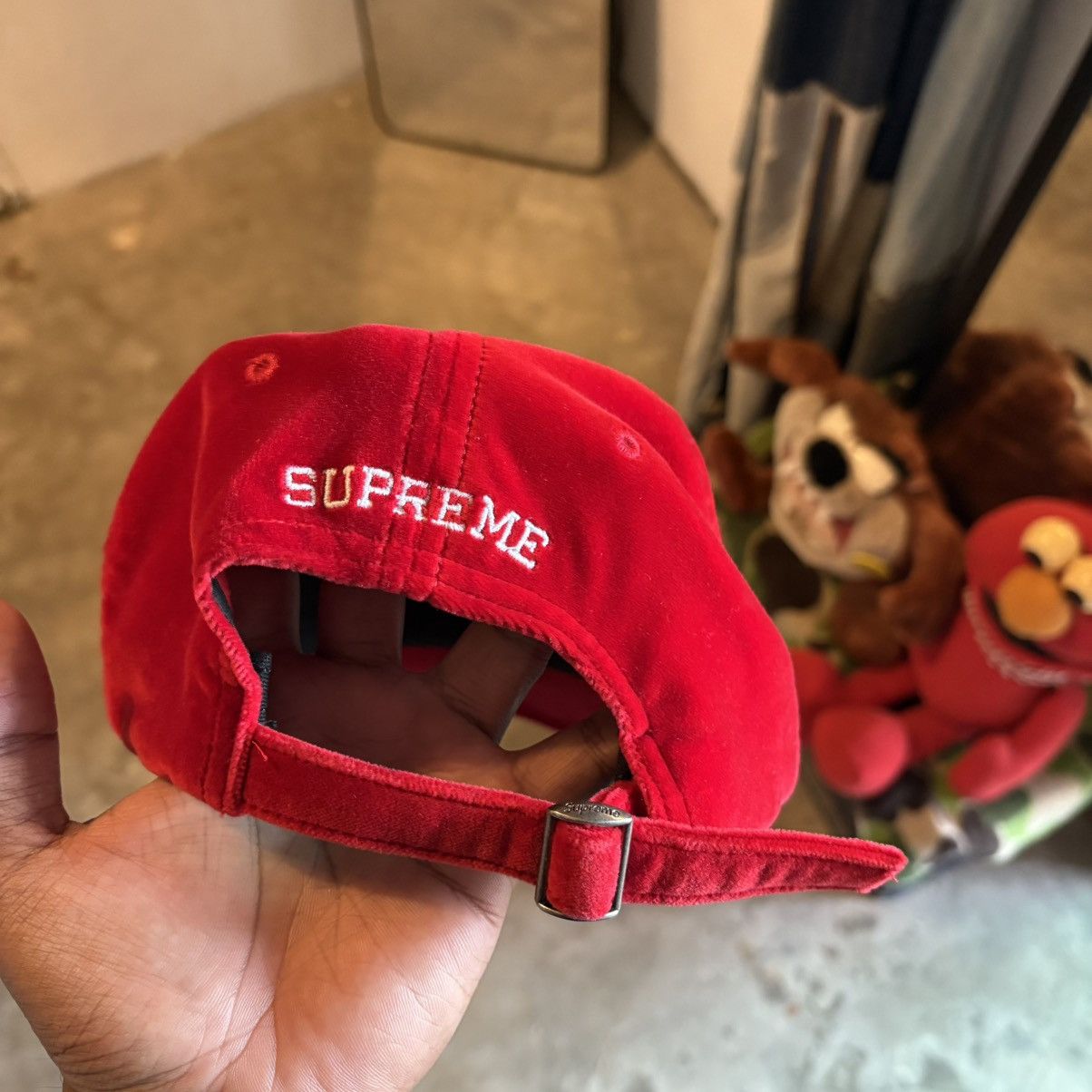 Supreme Supreme S Logo Velvet Cap Size ONE SIZE - 2 Thumbnail