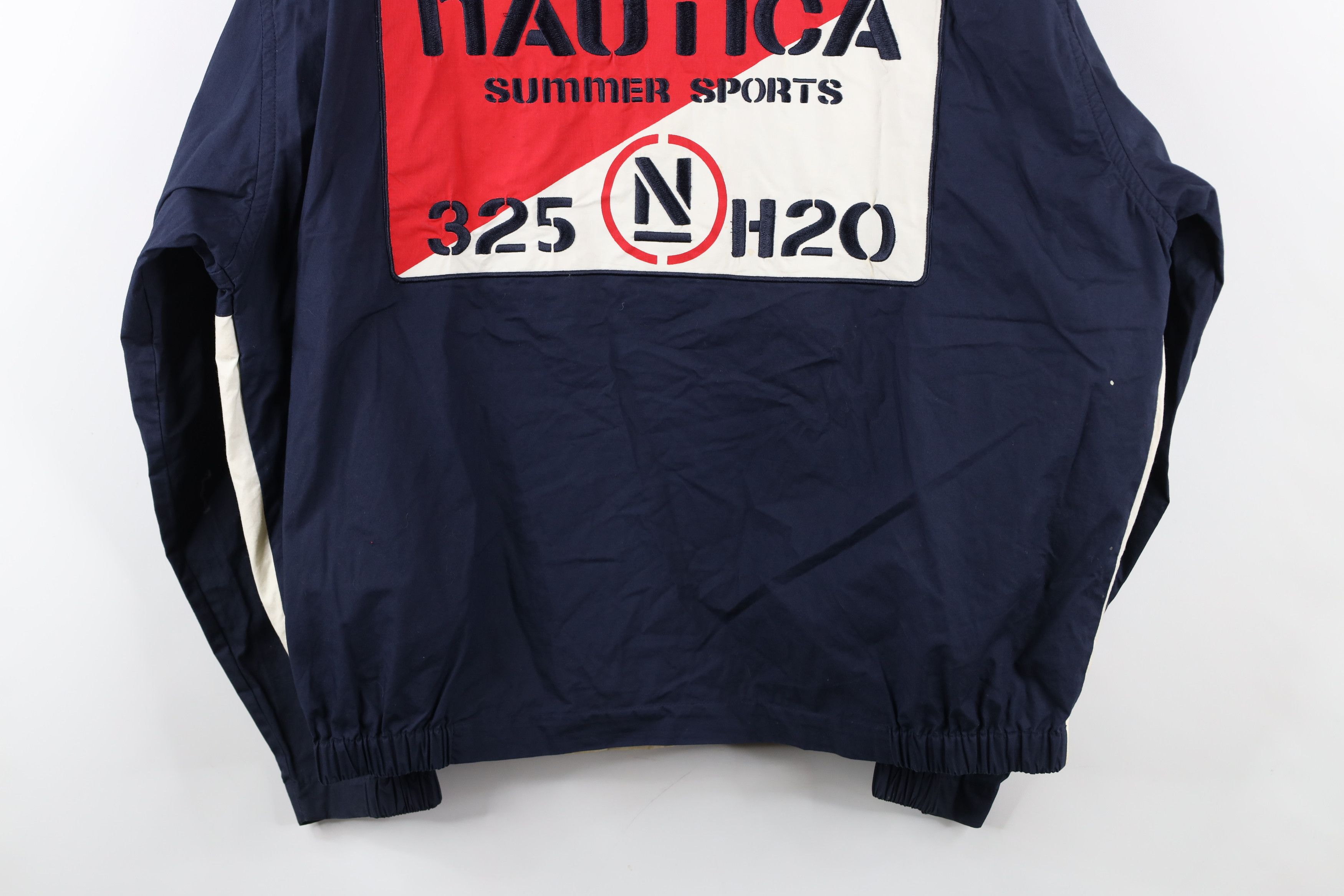 Nautica × Vintage Vintage 90s Nautica Distressed Spell Sailing Bomber Jacket Size US M / EU 48-50 / 2 - 19 Thumbnail