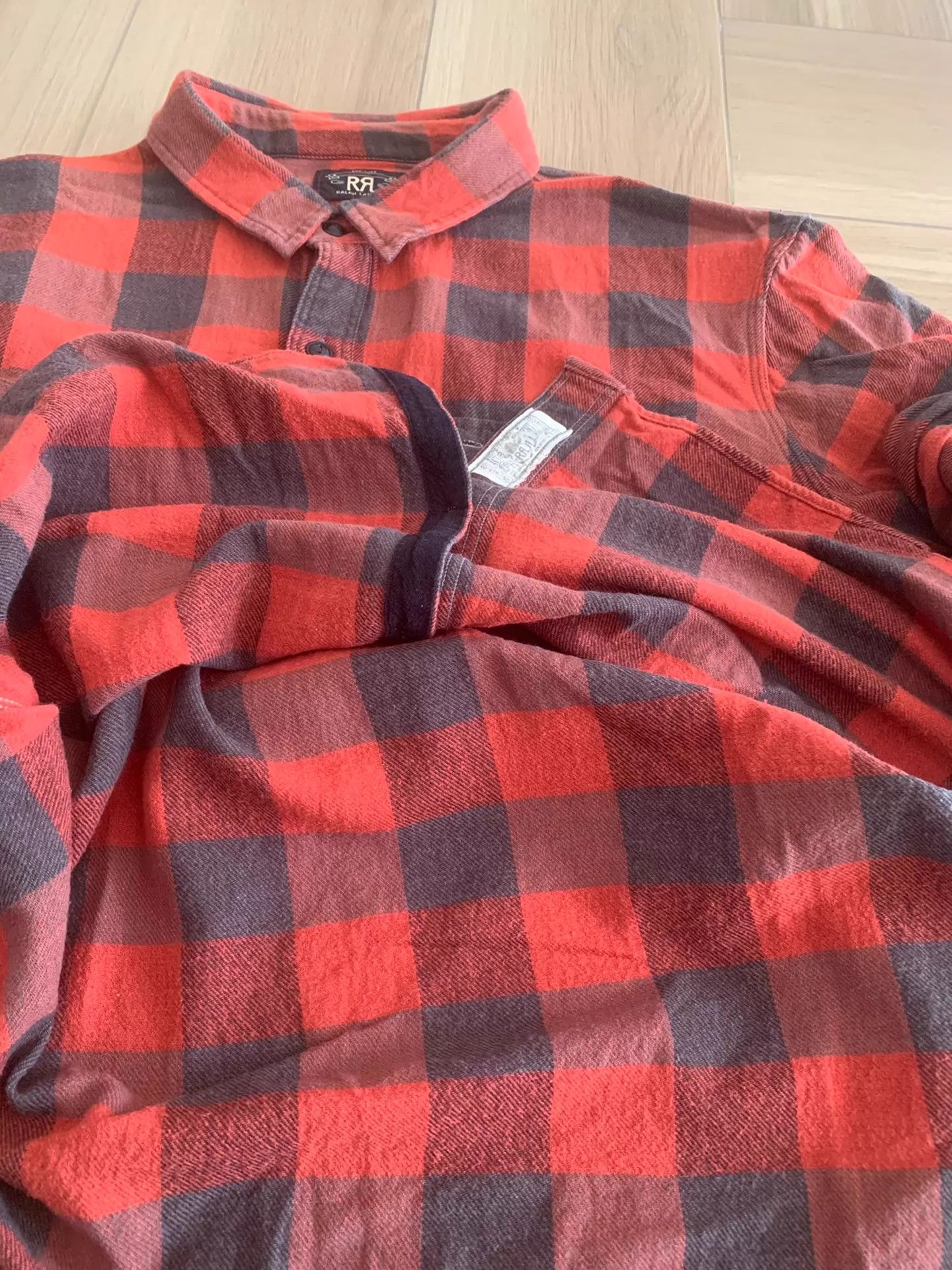 RRL Ralph Lauren RRL Red Black Plaid Vintage Washed WorkShirt XXL Size US XXL / EU 58 / 5 - 5 Thumbnail