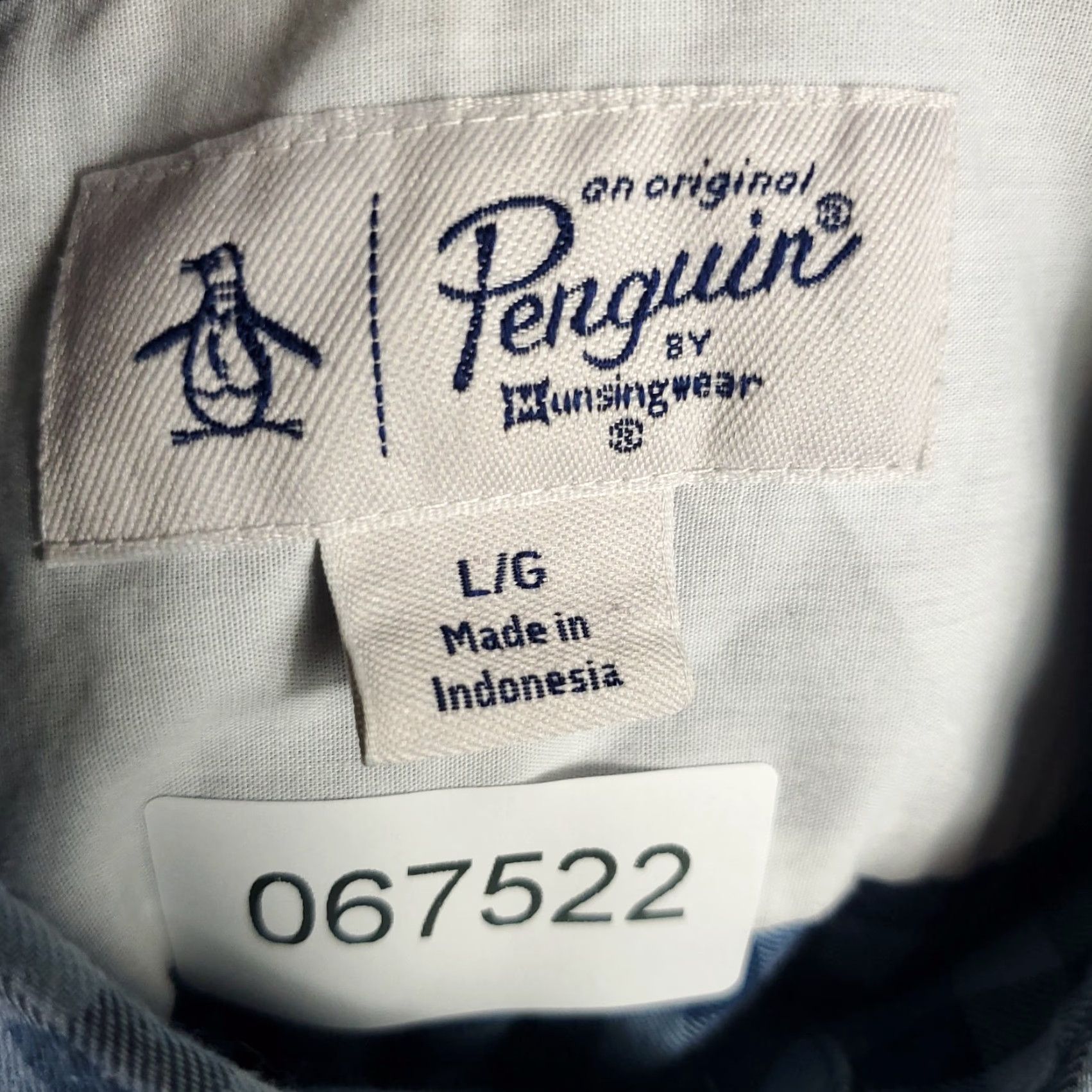 Original Penguin Original Penguin Shirt Mens Large Blue Check Button Up Long Sleeve Size US L / EU 52-54 / 3 - 7 Thumbnail