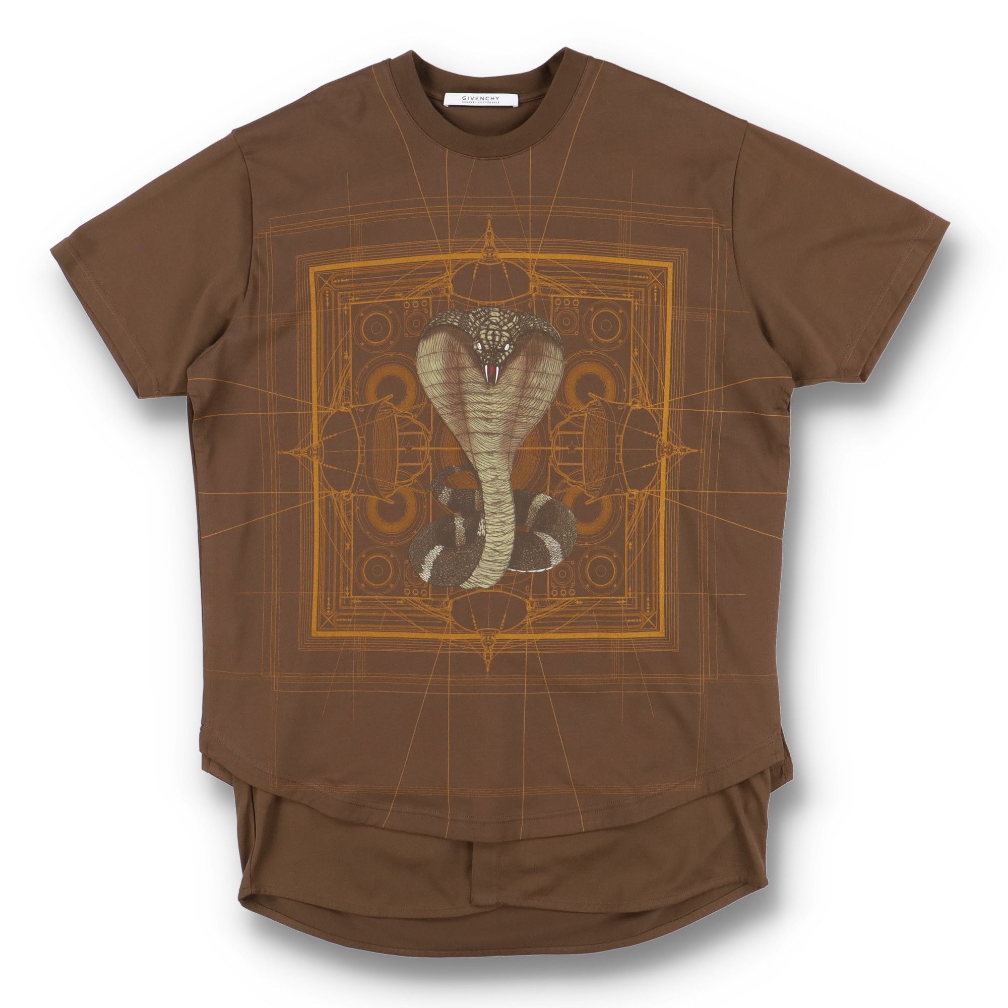 Givenchy 1 of 1 Brown Cobra Print Double Layer Oversized T-Shirt Size US M / EU 48-50 / 2 - 1 Thumbnail