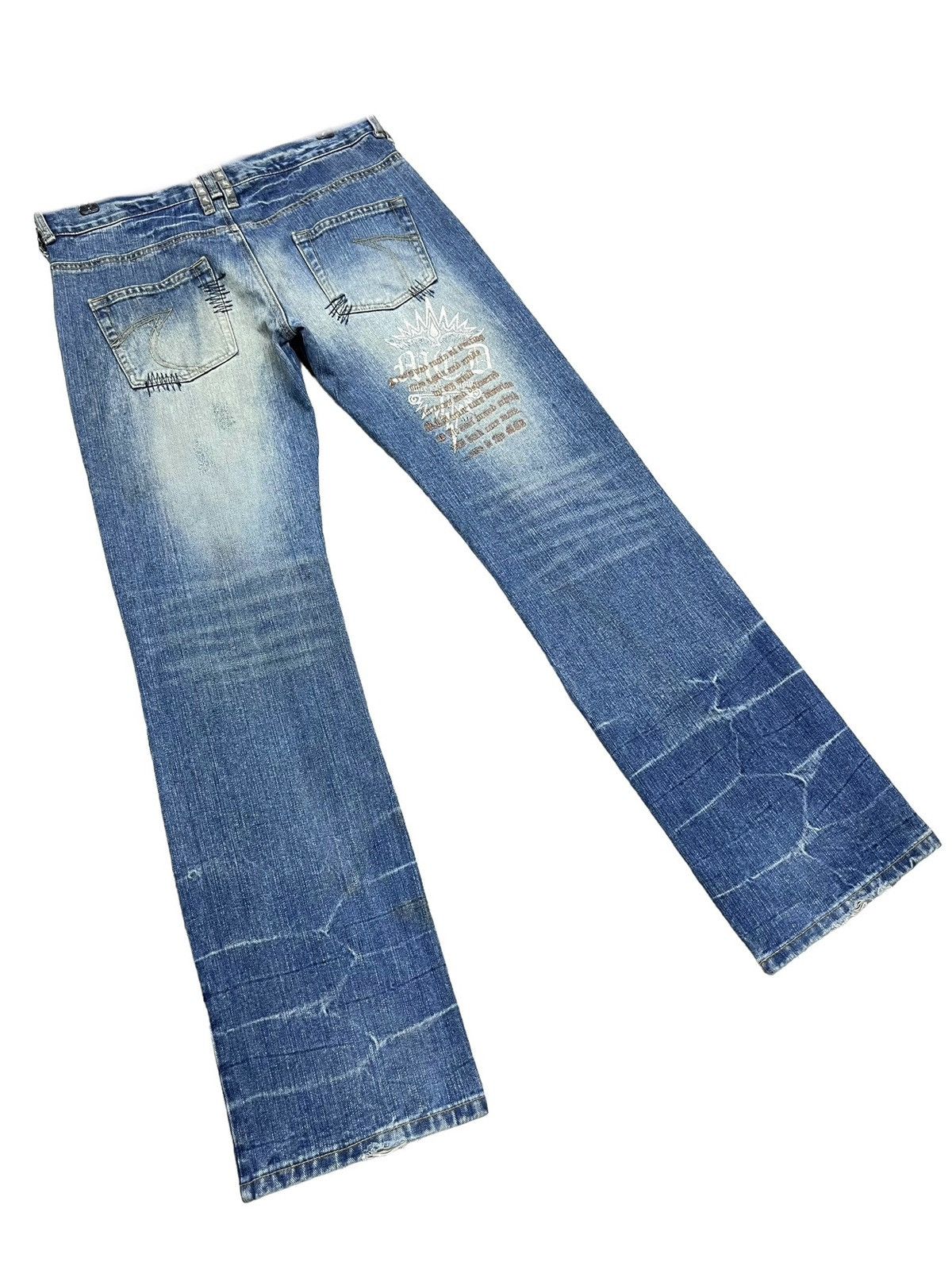 Seditionaries 🔥GRUNGE🔥MCD Studded Boro Patchwork Distressed Punk Denim Size US 31 - 11 Thumbnail