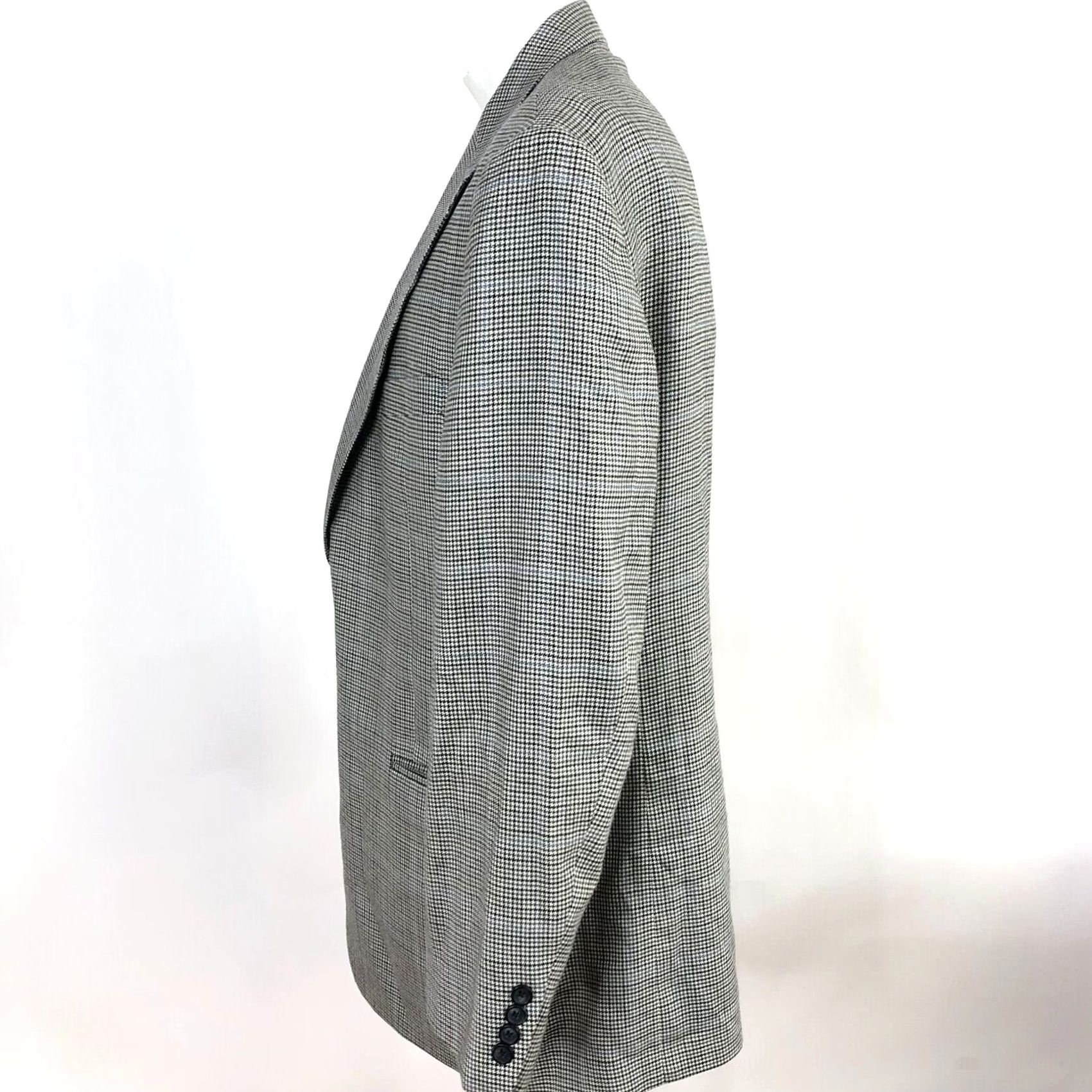 Brooks Brothers Brooks Brothers 346 Silk Wool 44L Houndstooth Gray Sport Coat Jacket Size US S / EU 44-46 / 1 - 3 Thumbnail