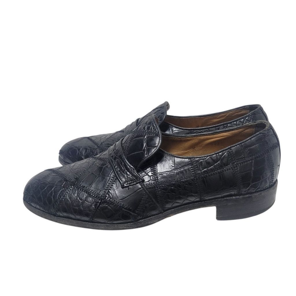 Nettleton Nettleton Black Crocodile Loafer Shoes Style #74332 Size 9.5 Size US 9.5 / EU 42-43 - 6 Thumbnail