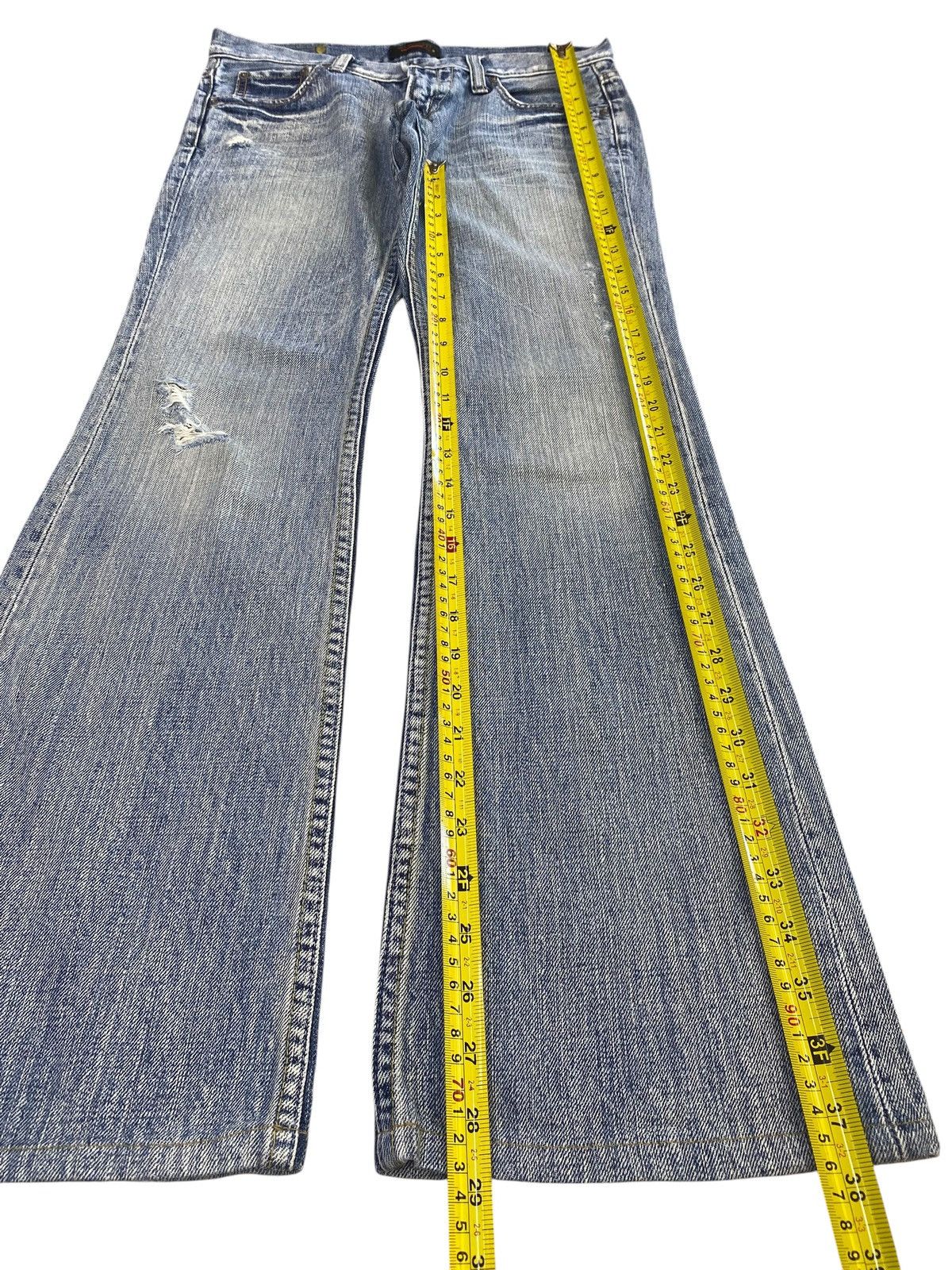Other Sweet Camel Faded Light Wash Style Flare Jeans Size US 30 / EU 46 - 7 Thumbnail