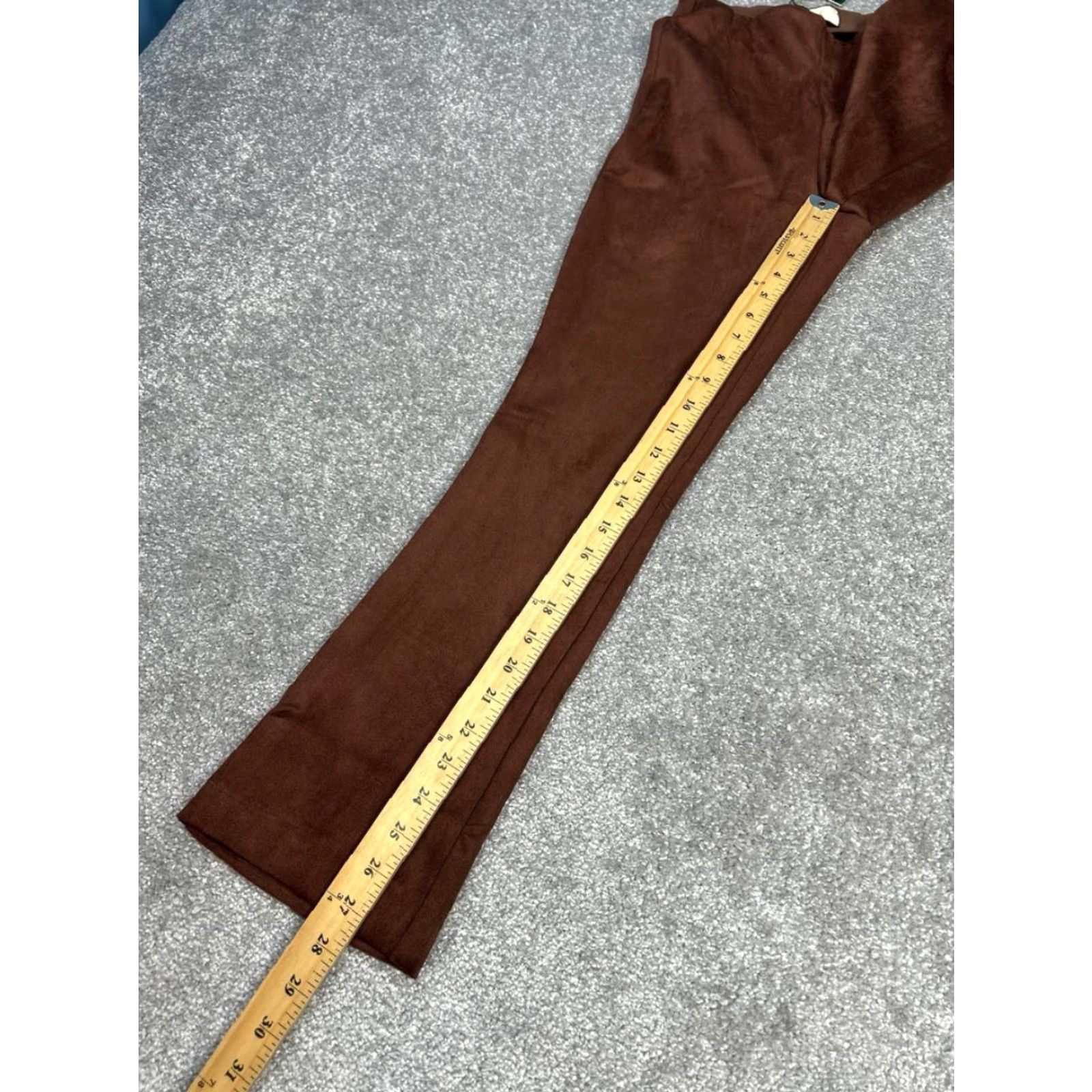 Vintage Tuckernuck Ganache Vegan Suede Ashford Pants Womens XS Brown Bootcut Leg New Size 26" / US 2 / IT 38 - 3 Thumbnail