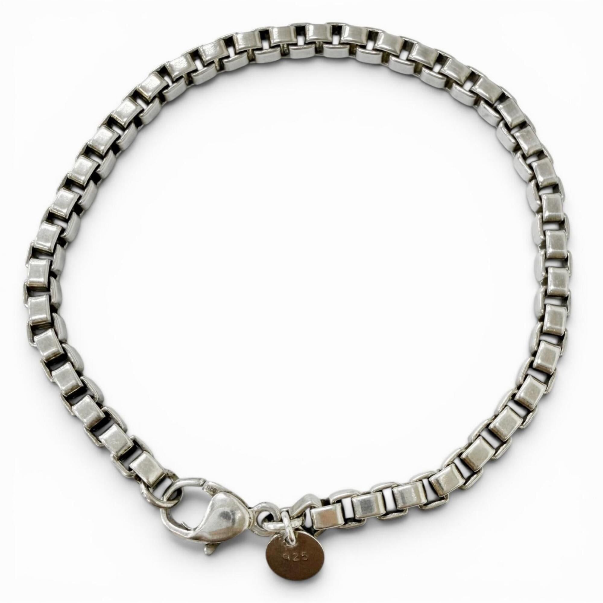 Tiffany & Co. TIFFANY&Co. Tiffany Venetian SV925 Chain Bracelet, Silver Accessory, Total Weight 15.4g, Men's & Women's Size ONE SIZE - 1 Thumbnail