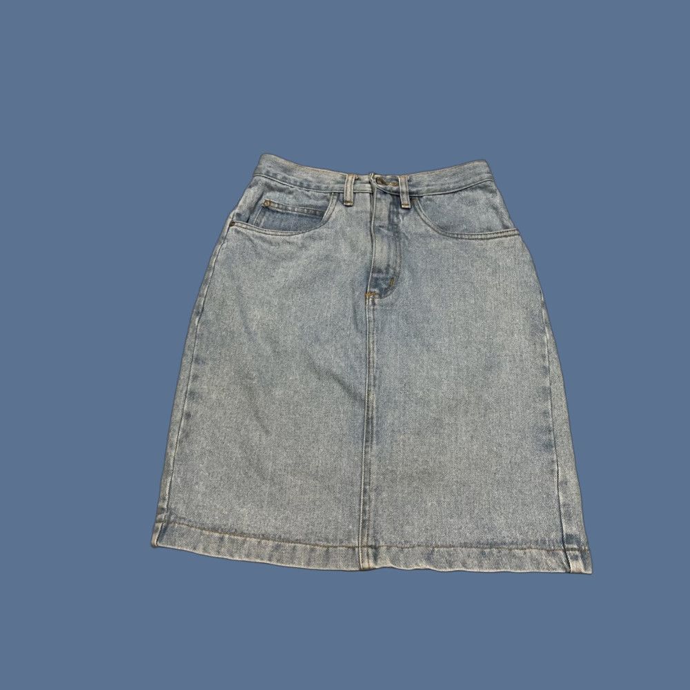 Vintage VINTAGE Gitano Denim Skirt Womens 8 Regular High Waisted Boho Mom Fit Blue Denim Womens Size 30" / US 8 / IT 44 - 1 Thumbnail