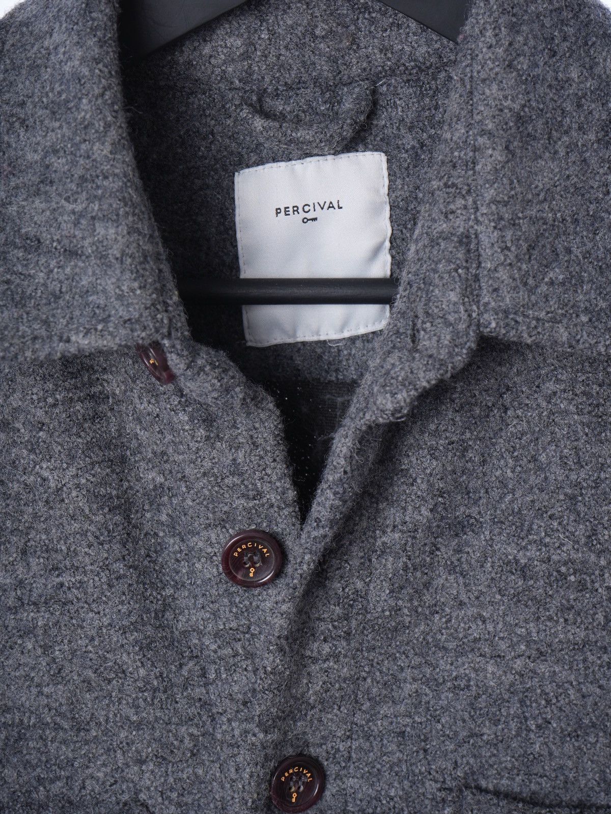 Percival Percival Wool Grey Overshirt Medium Size US M / EU 48-50 / 2 - 4 Thumbnail
