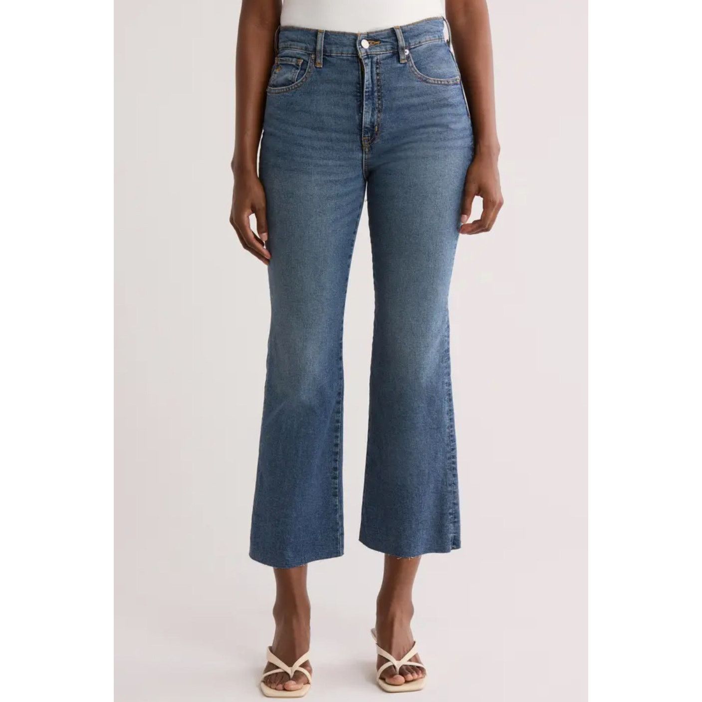 ETICA NWT Etica Anya HighWaist Crop Modern Flare Leg Jeans Size 30 Size 30" / US 8 / IT 44 - 1 Thumbnail