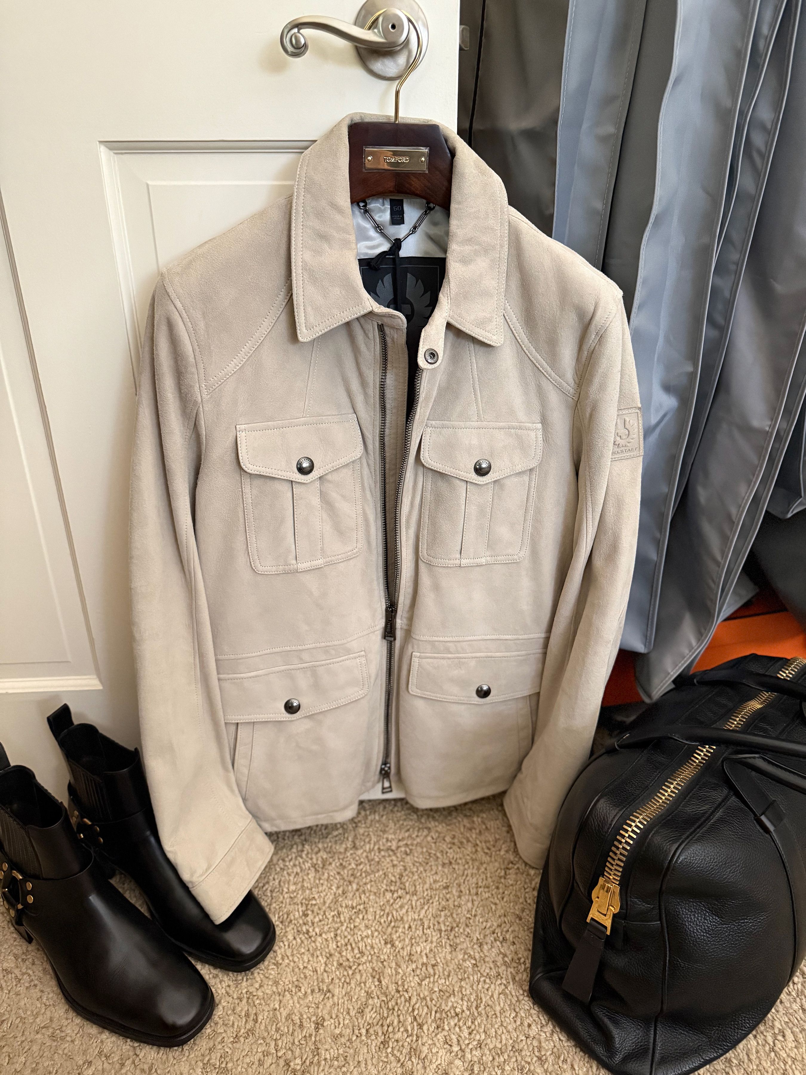 Belstaff Coveted, Badass New $2,500 BELSTAFF Beige Suede Field Jacket Size US M / EU 48-50 / 2 - 13 Thumbnail