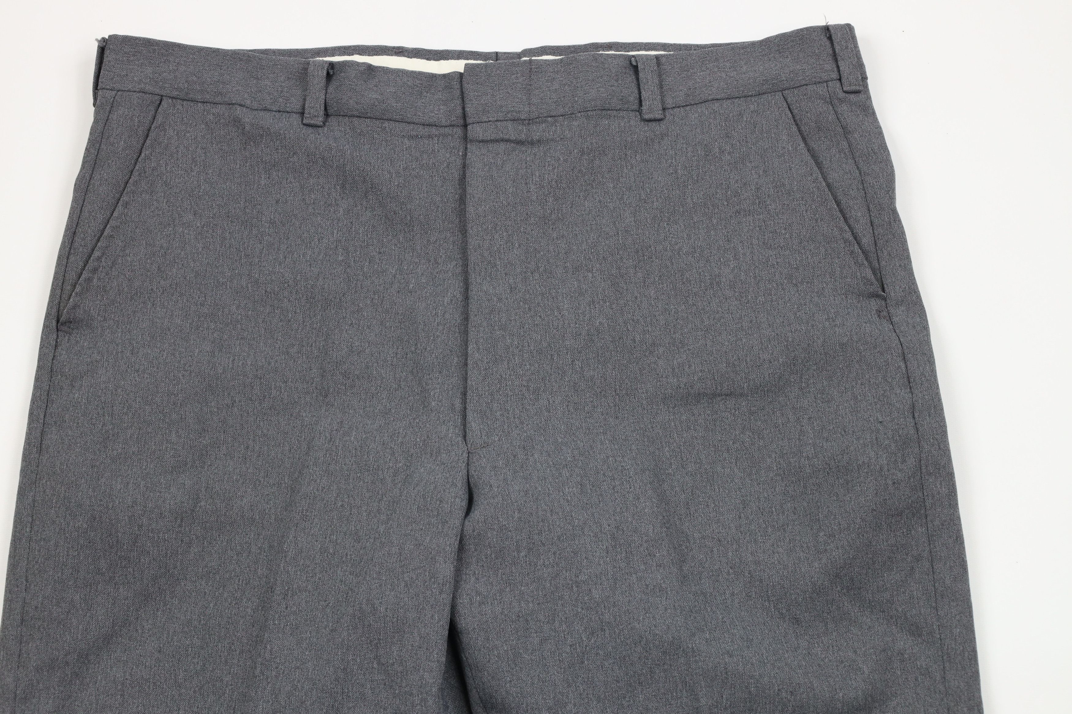 Vintage Vintage 70s Streetwear Wide Leg Trousers Pants Gray USA Size US 36 / EU 52 - 2 Thumbnail
