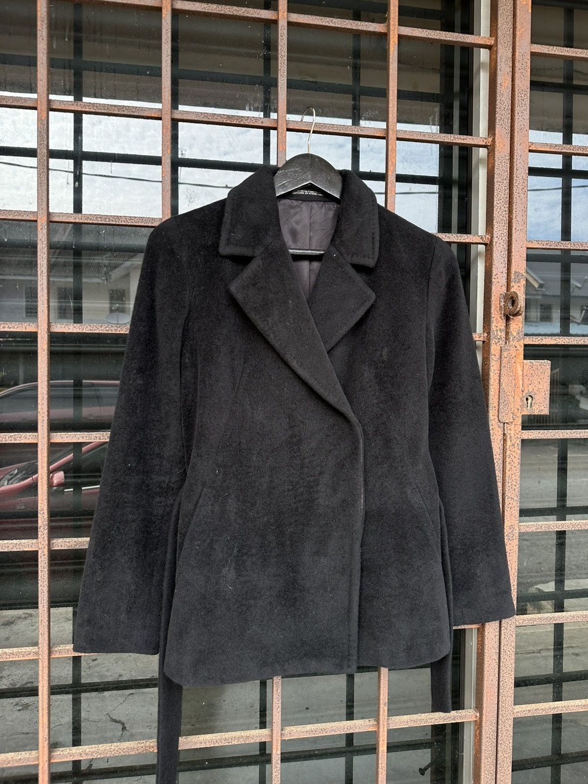 Issey Miyake Ined Double Collar Wool Cropped Jacket Size US S / EU 44-46 / 1 - 4 Thumbnail
