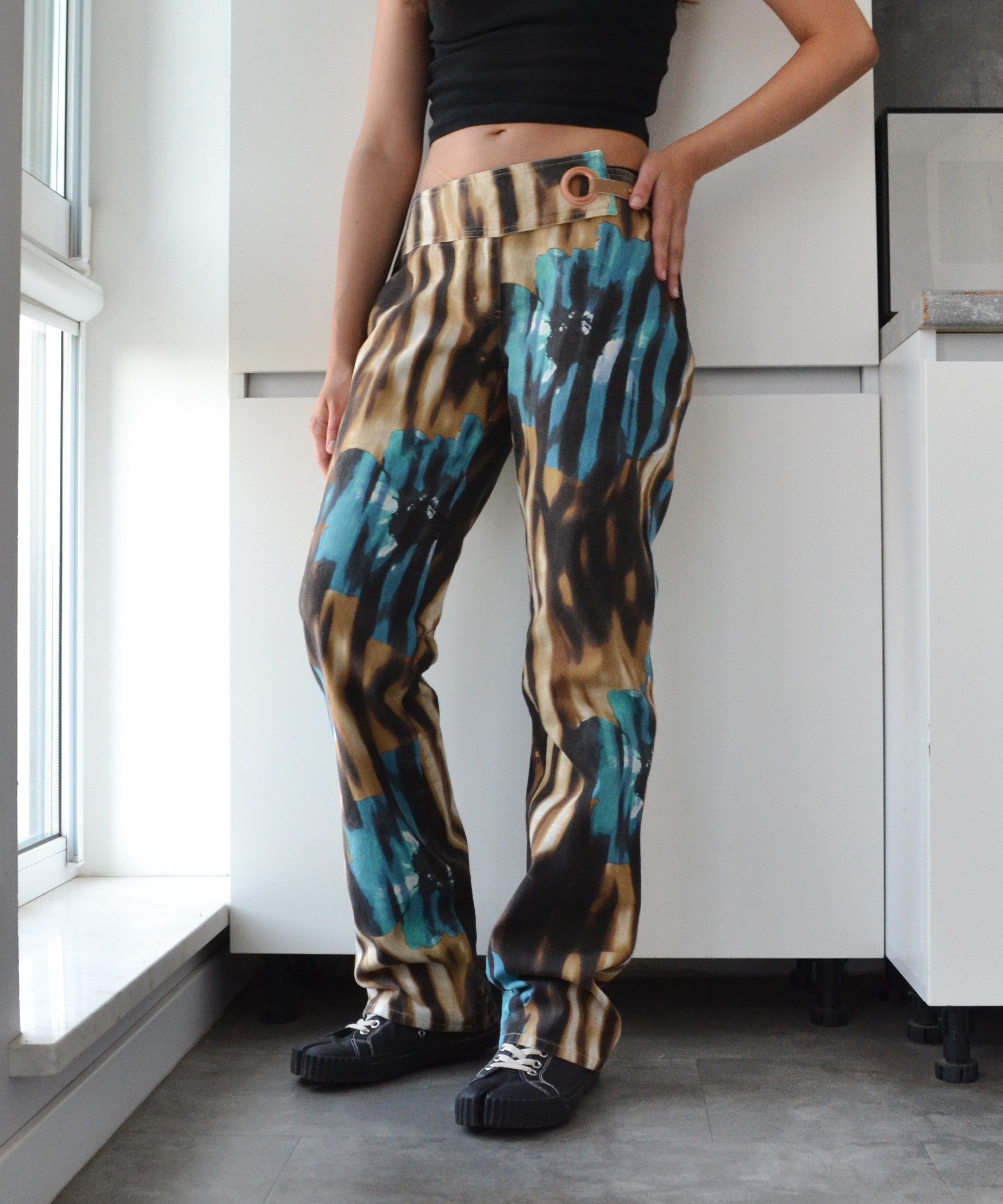 Just Cavalli Roberto Cavalli Jeans Pants Printed y2k Print 90s Flower Size 32" / US 10 / IT 46 - 4 Thumbnail