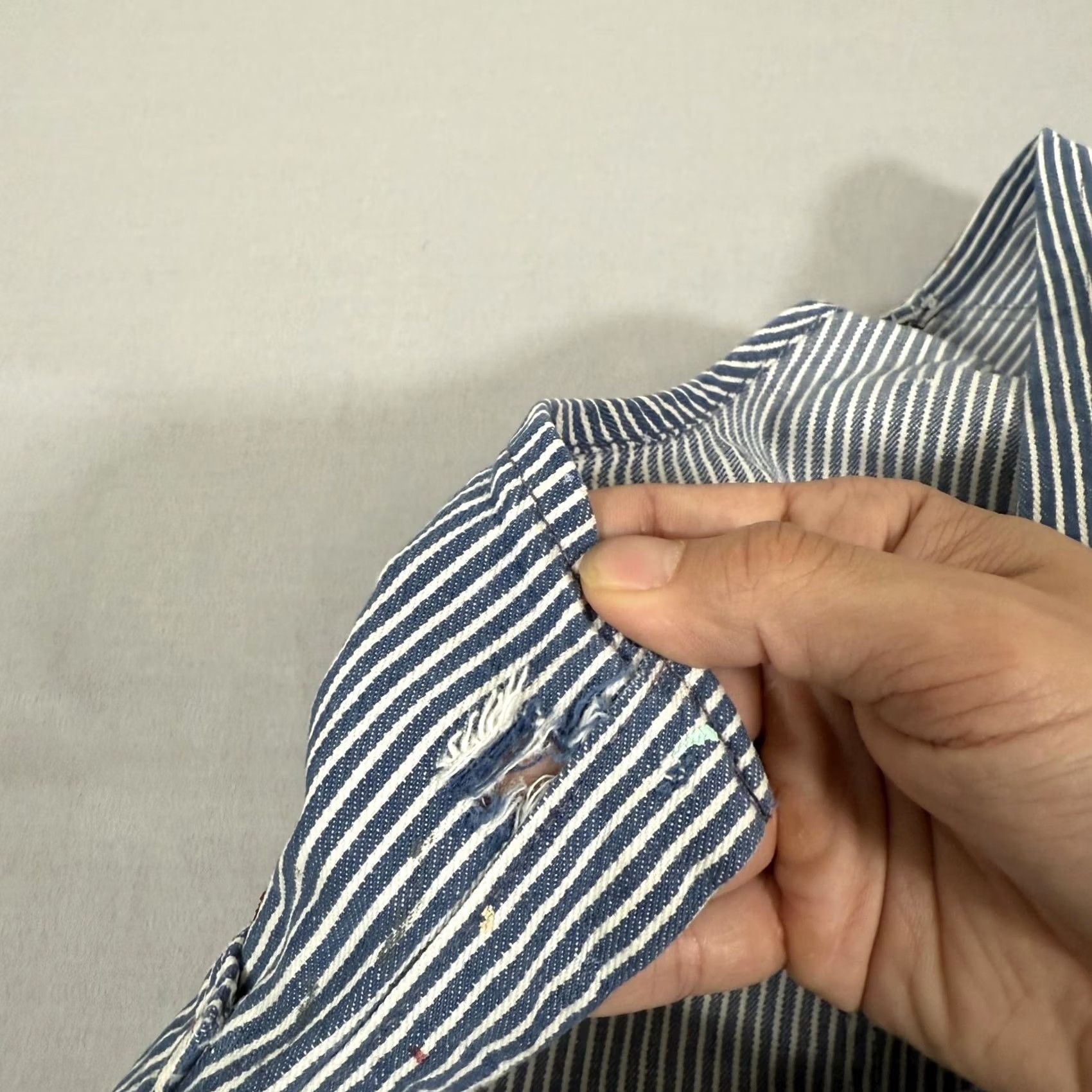 Vintage VINTAGE Big Mac Overalls Mens 34 Blue 34x32 Hickory Stripe Paint Painters 70s USA Size US 34 / EU 50 - 4 Thumbnail