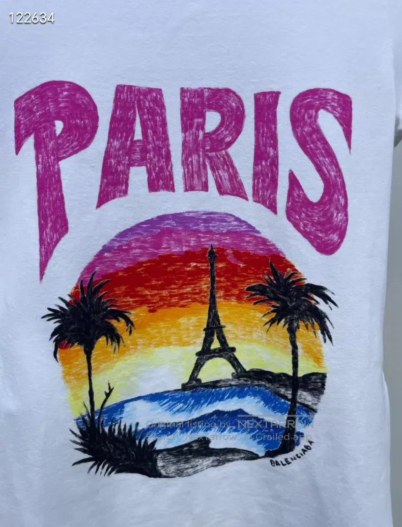 Balenciaga Balenciaga Vacation style PARIS slim fit T-shirt Size XS / US 0-2 / IT 36-38 - 5 Thumbnail
