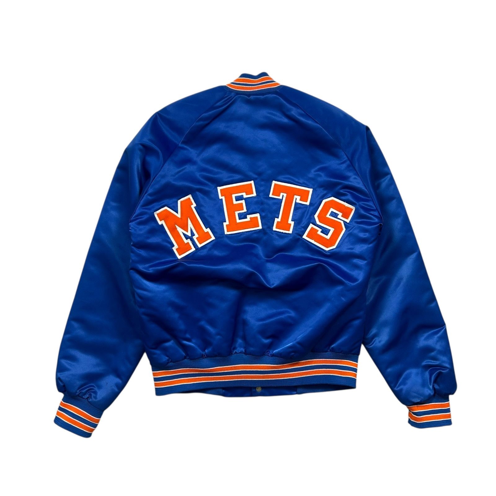 MLB VTG 90s NEW YORK METS CHALK LINE SATIN JACKET SPELL OUT Size US M / EU 48-50 / 2 - 1 Thumbnail