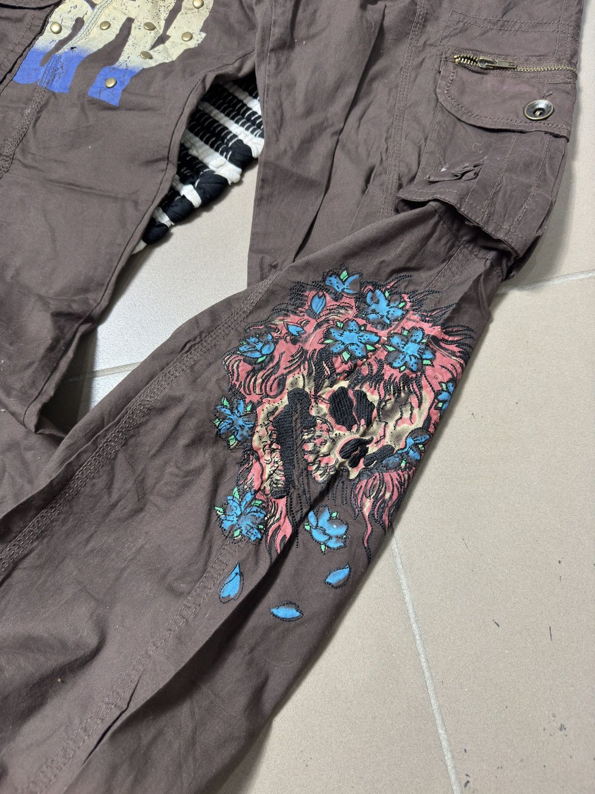Ed Hardy VINTAGE ED HARDY GORPCORE 2000s PANTS Size 29" - 4 Thumbnail