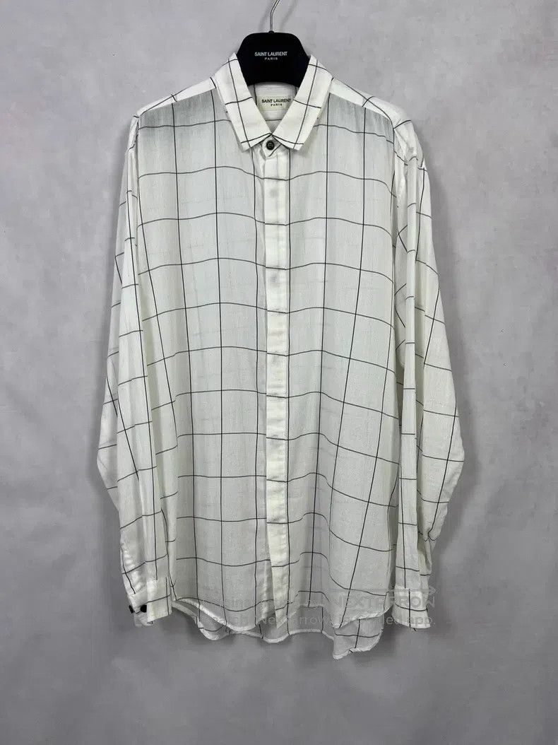 Saint Laurent Paris Saint Laurent Paris Black and white checkered shirt Size US L / EU 52-54 / 3 - 1 Thumbnail