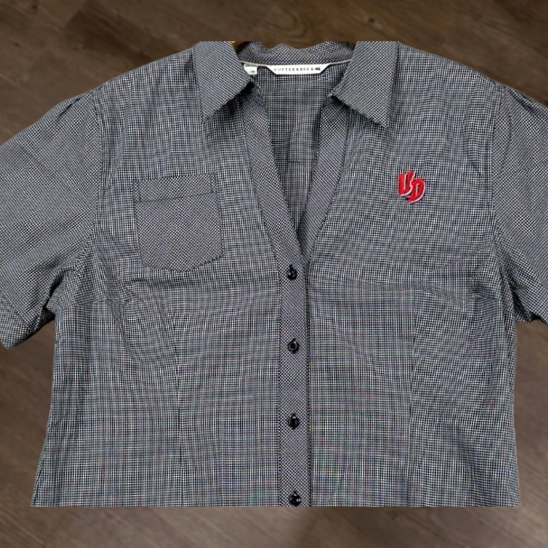 Cutter & Buck VINTAGE University of Dayton Women 2XL Grey Plaid Performance Button Up Cutter Buck NEW Size XXL / US 16-18 / IT 52-54 - 1 Thumbnail